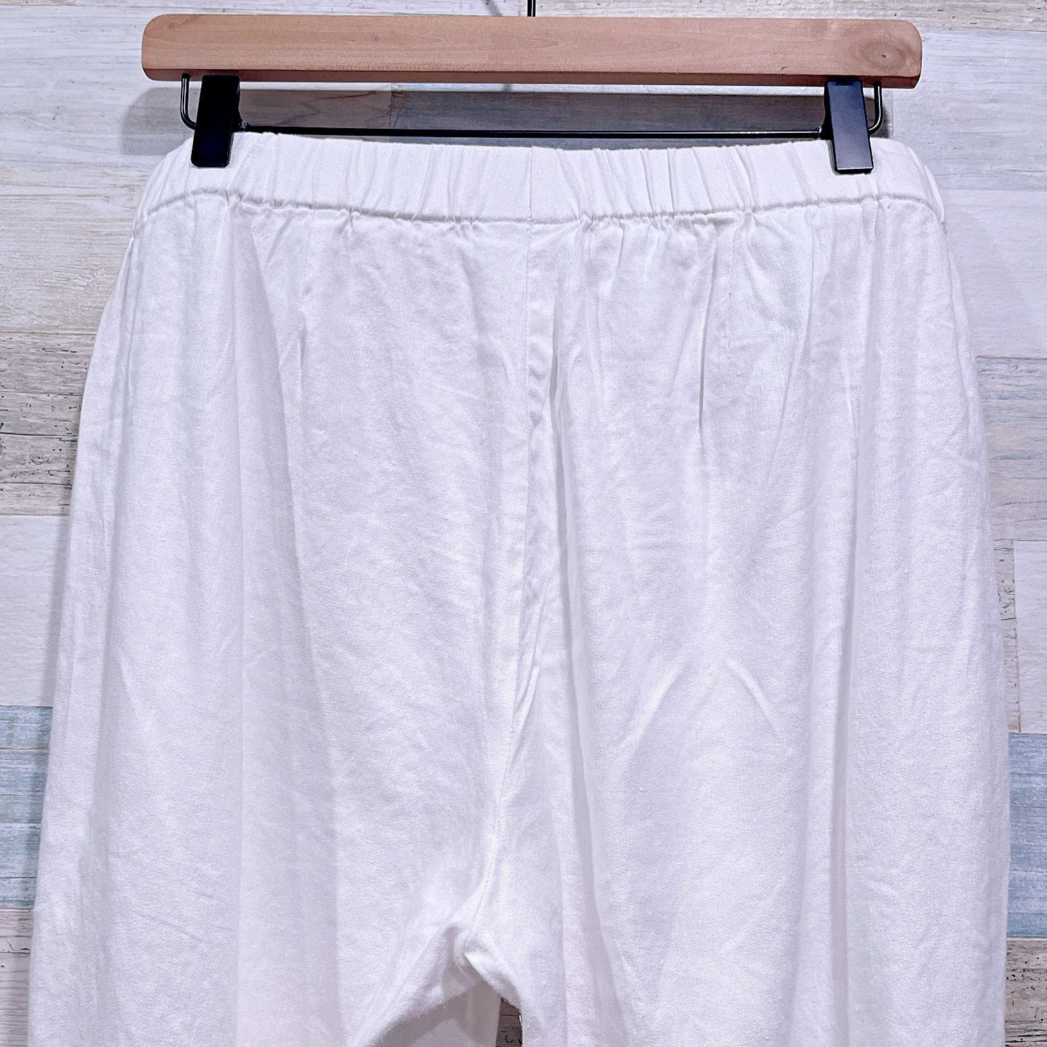 Other J Jill Linen Stretch Ankle Pants White Womens Medium Size 30" / US 8 / IT 44 - 5 Thumbnail