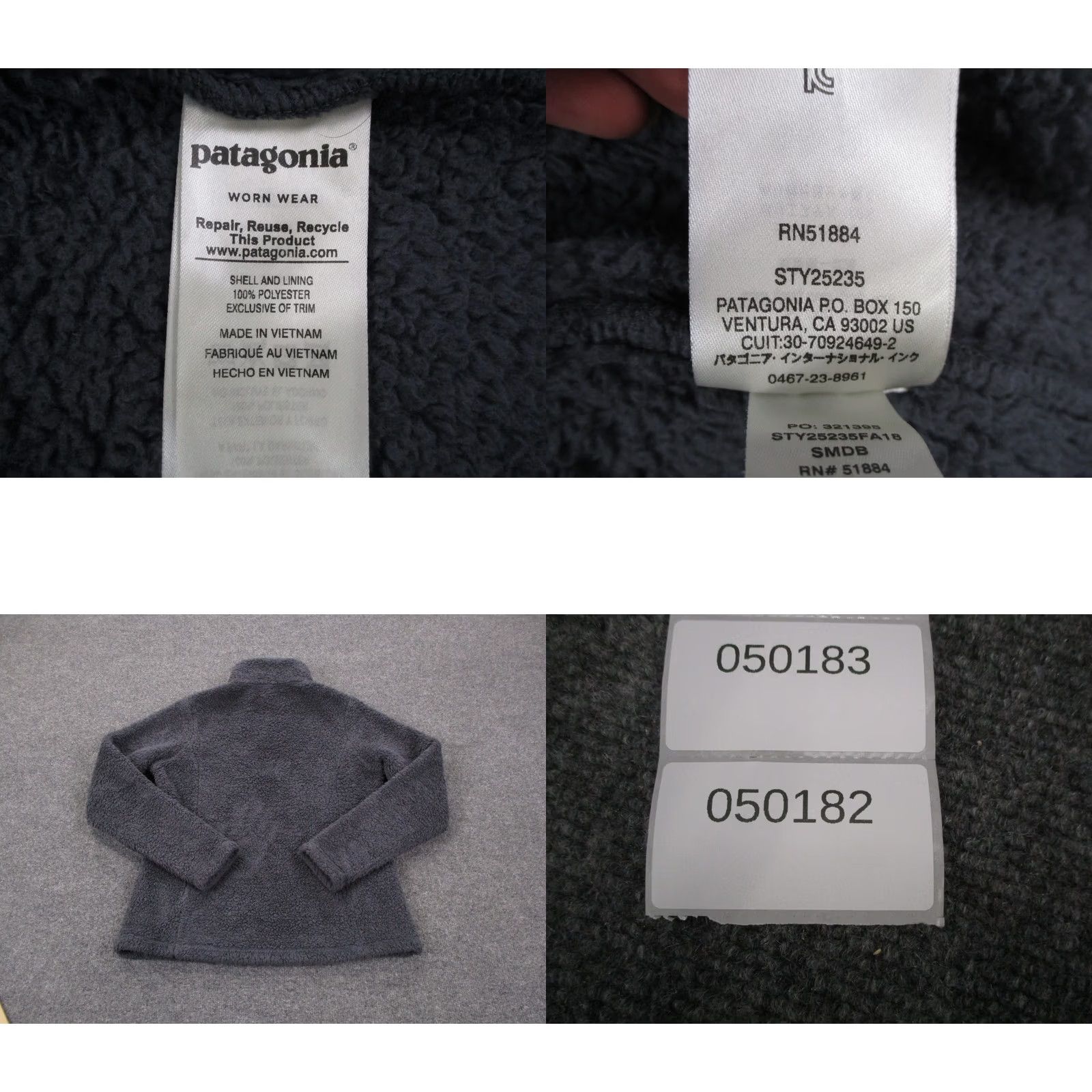 Patagonia Patagonia Jacket Mens S Gray Fuzzy Fleece Windbreaker Outdoor Hiking Camping 25235 Size US S / EU 44-46 / 1 - 8 Thumbnail