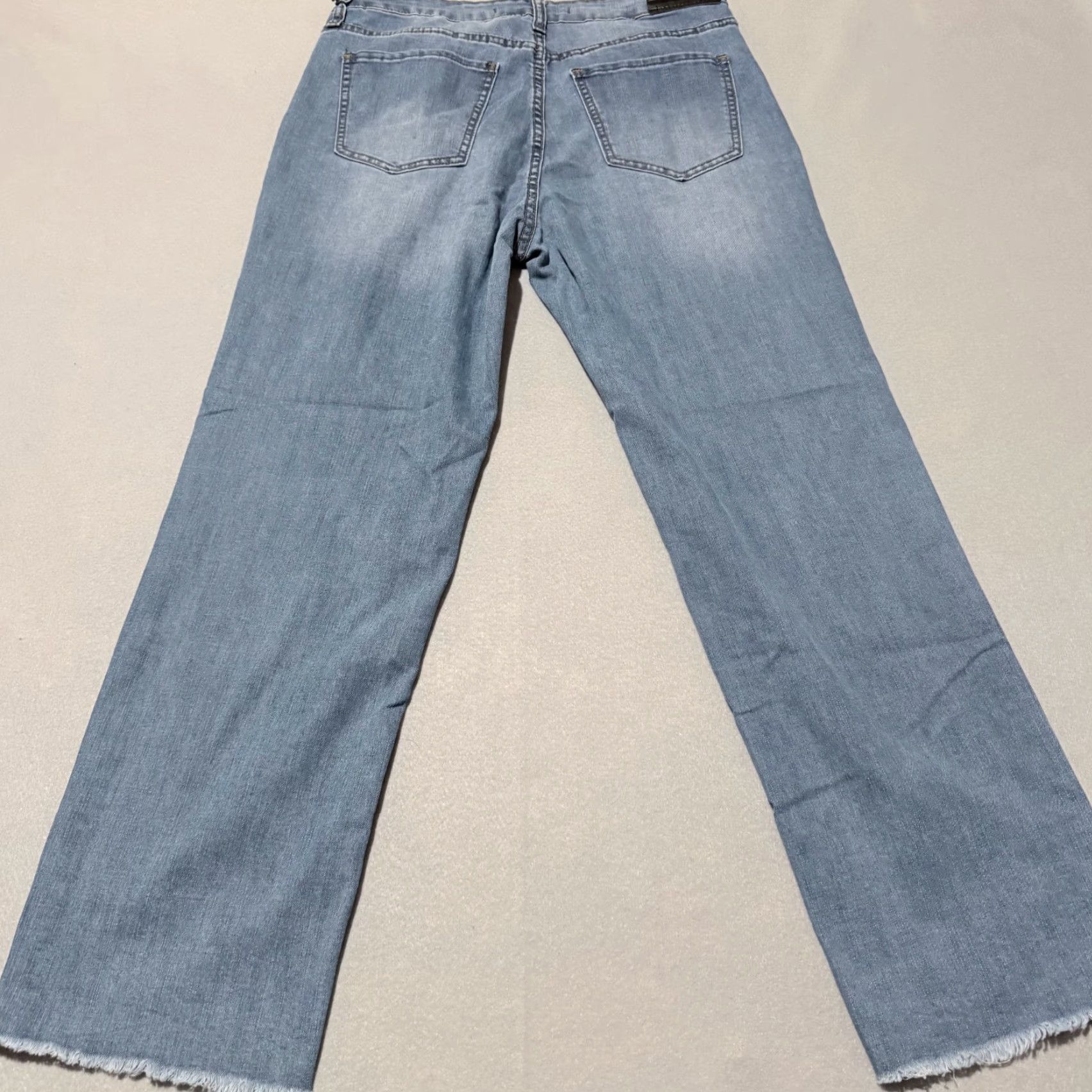 Denime !iT. Marty High-Rise Straight Jeans Women's Blue Denim Zip-Fly Frayed - 6 Size 28" / US 6 / IT 42 - 5 Thumbnail