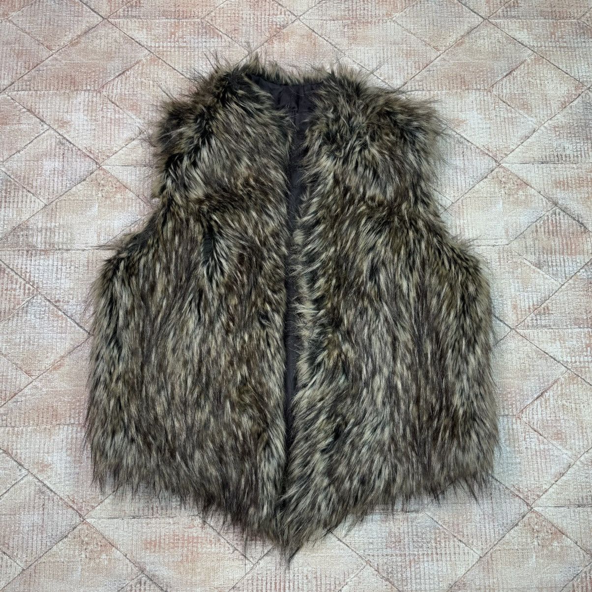 Other Avant Garde Faux Fur Vest Jacket Oversized Brown Size XL / US 12-14 / IT 48-50 - 5 Thumbnail