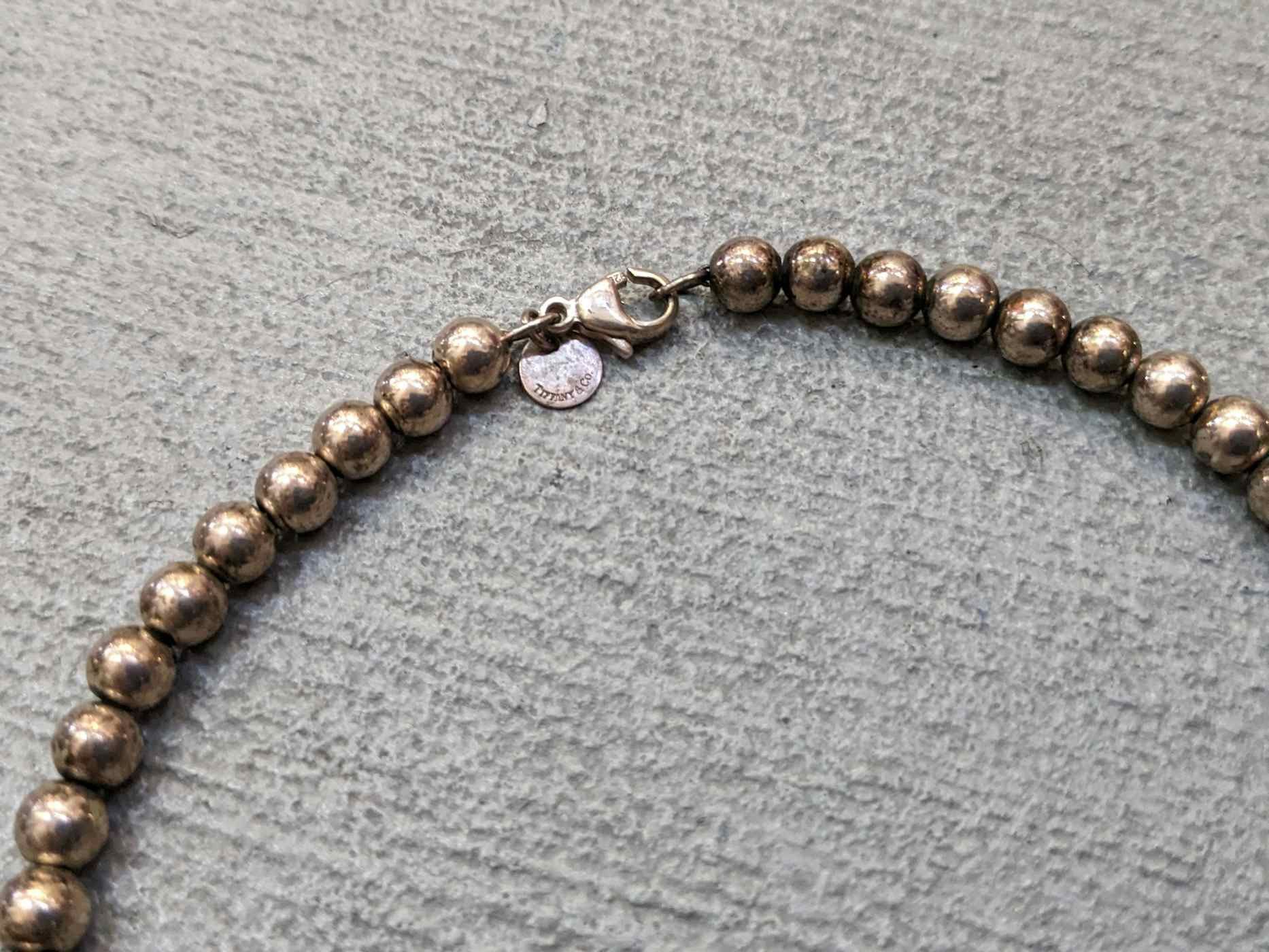 Tiffany & Co. Tiffany & Co Oval Sterling Silver Graduated Bead Necklace Size ONE SIZE - 6 Thumbnail