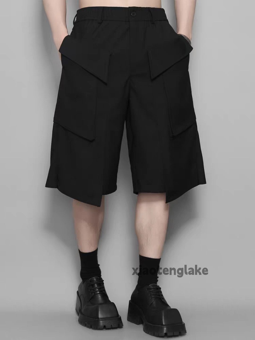 Designer Unisex utility punk yuppie loose baggy cargo shorts Size US 28 / EU 44 - 3 Thumbnail