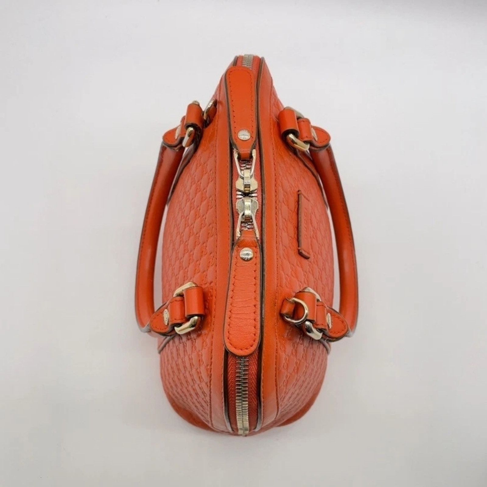 Gucci Gucci Microguccissima Mini Dome Satchel Handbag Orange Size ONE SIZE - 12 Thumbnail