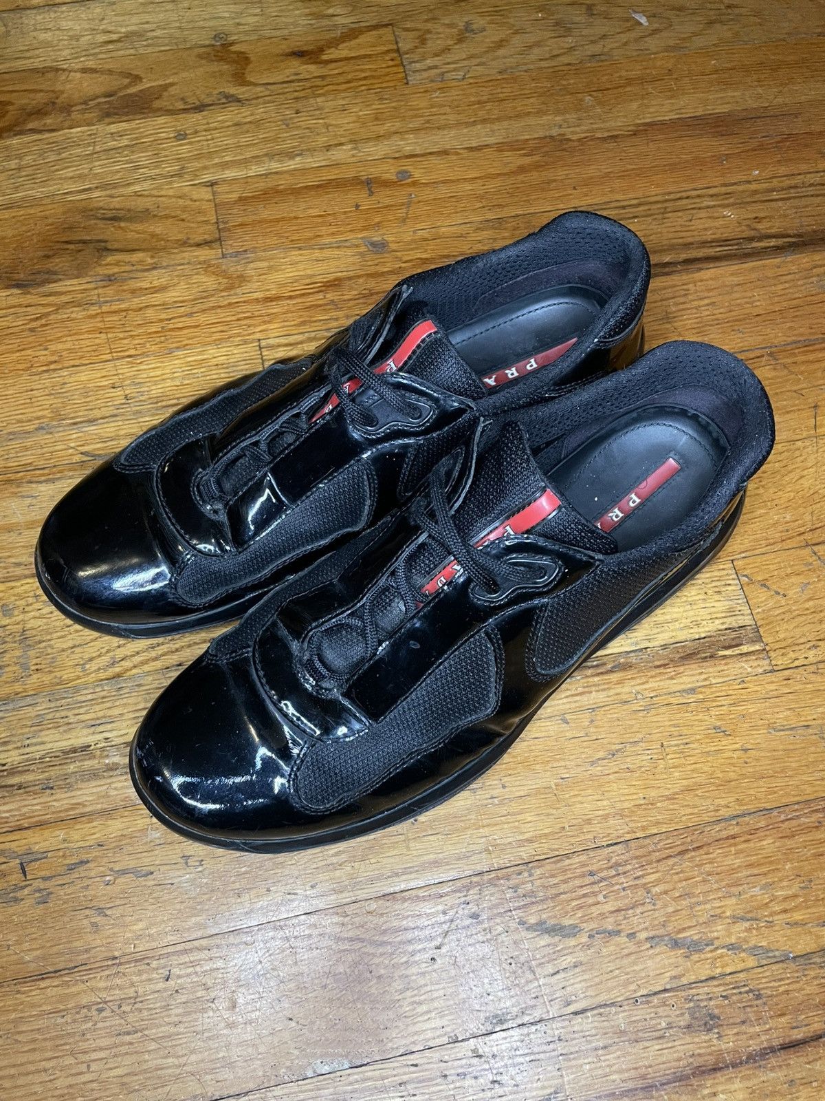 Prada Prada America's Cup Black Patent Leather | No Box Rare Size US 9 / EU 42 - 3 Thumbnail