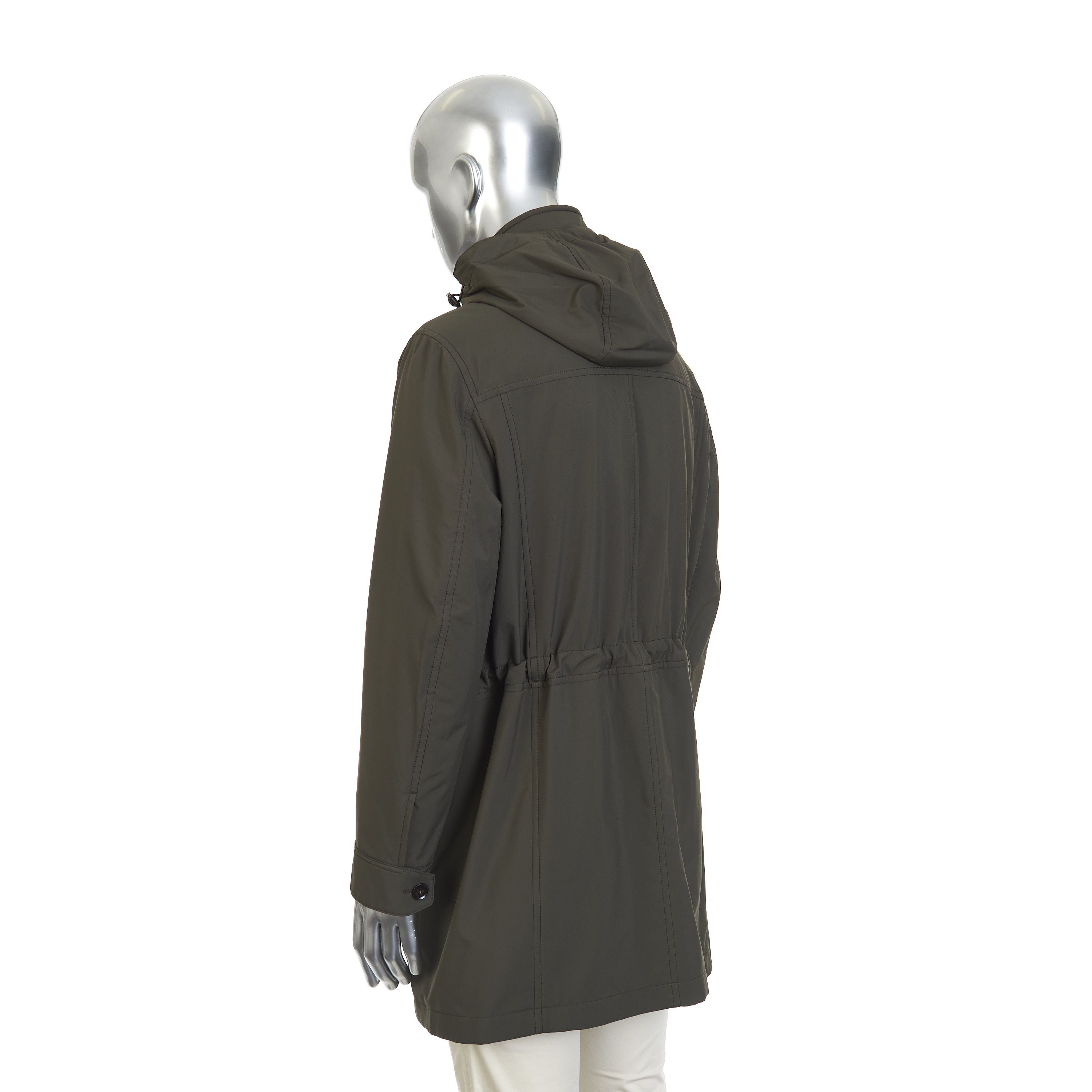 Brioni Parka Coat In Olive Green Performa Nylon, Detachable Hood Size US S / EU 44-46 / 1 - 4 Thumbnail