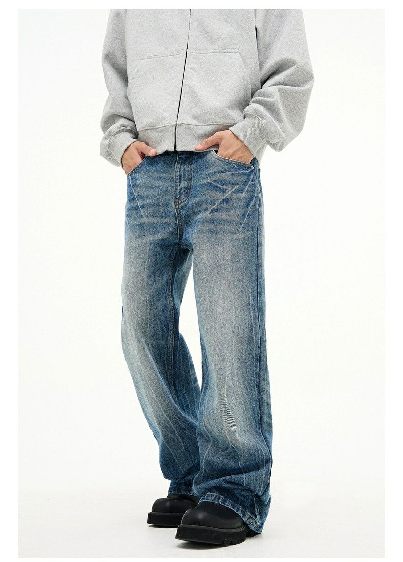 washed faded loose baggy grunge jeans