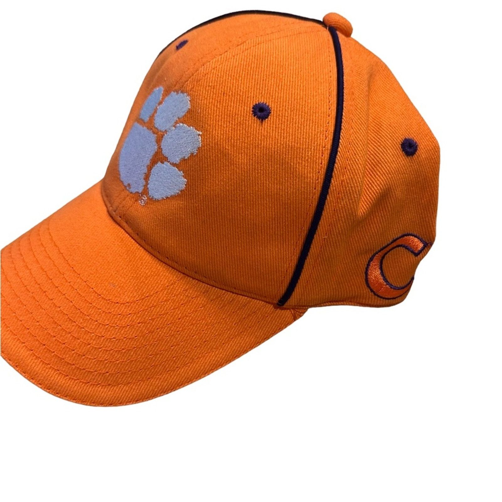 NCAA Clemson Tigers Orange Embroidered Logos NCAA Hat/Cap Size ONE SIZE - 2 Thumbnail