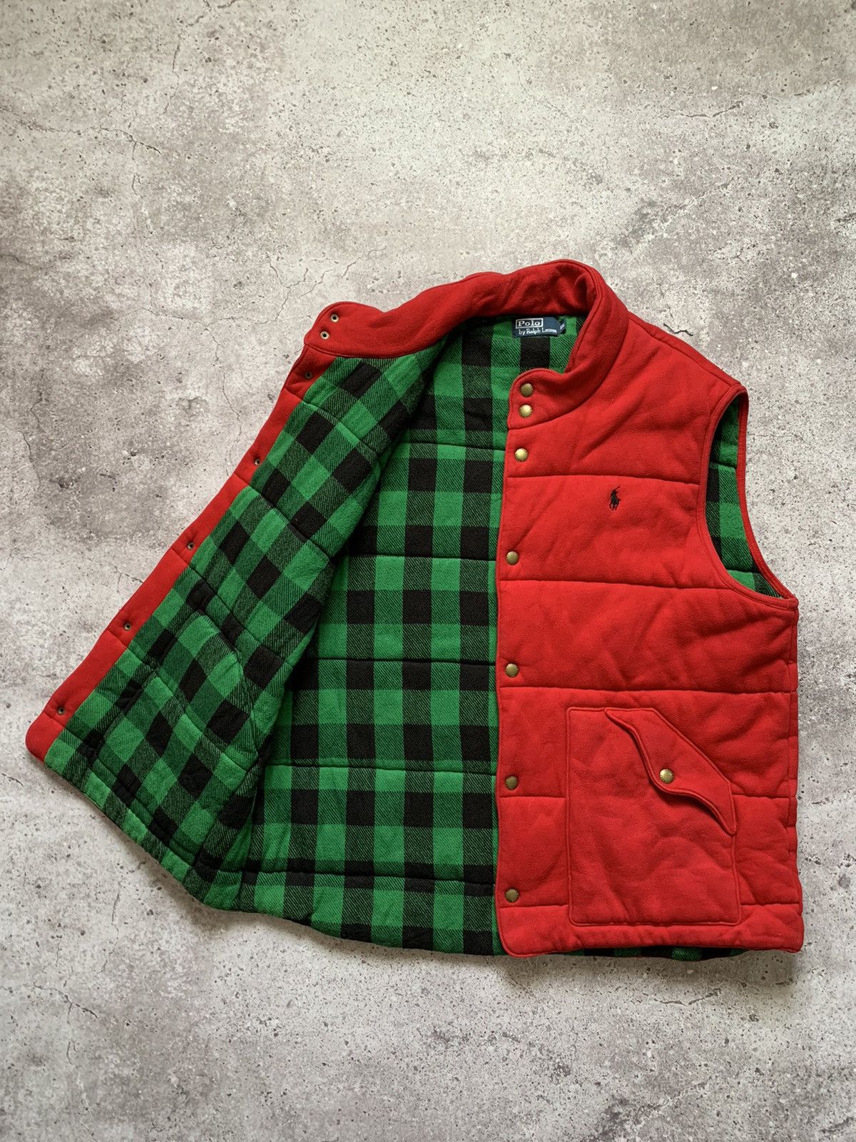 Polo Ralph Lauren Polo Ralph Lauren Padded Flannel Vest Size US XXL / EU 58 / 5 - 2 Thumbnail