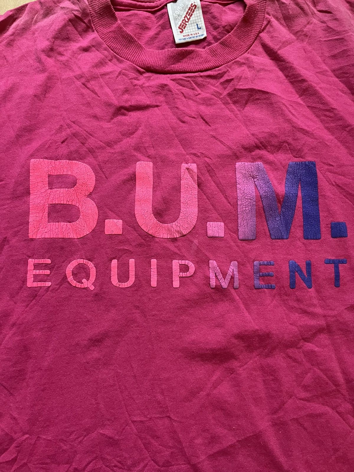 B.U.M Equipment × Vintage Vintage Pink Bum Equipment Shirt Size US L / EU 52-54 / 3 - 2 Thumbnail