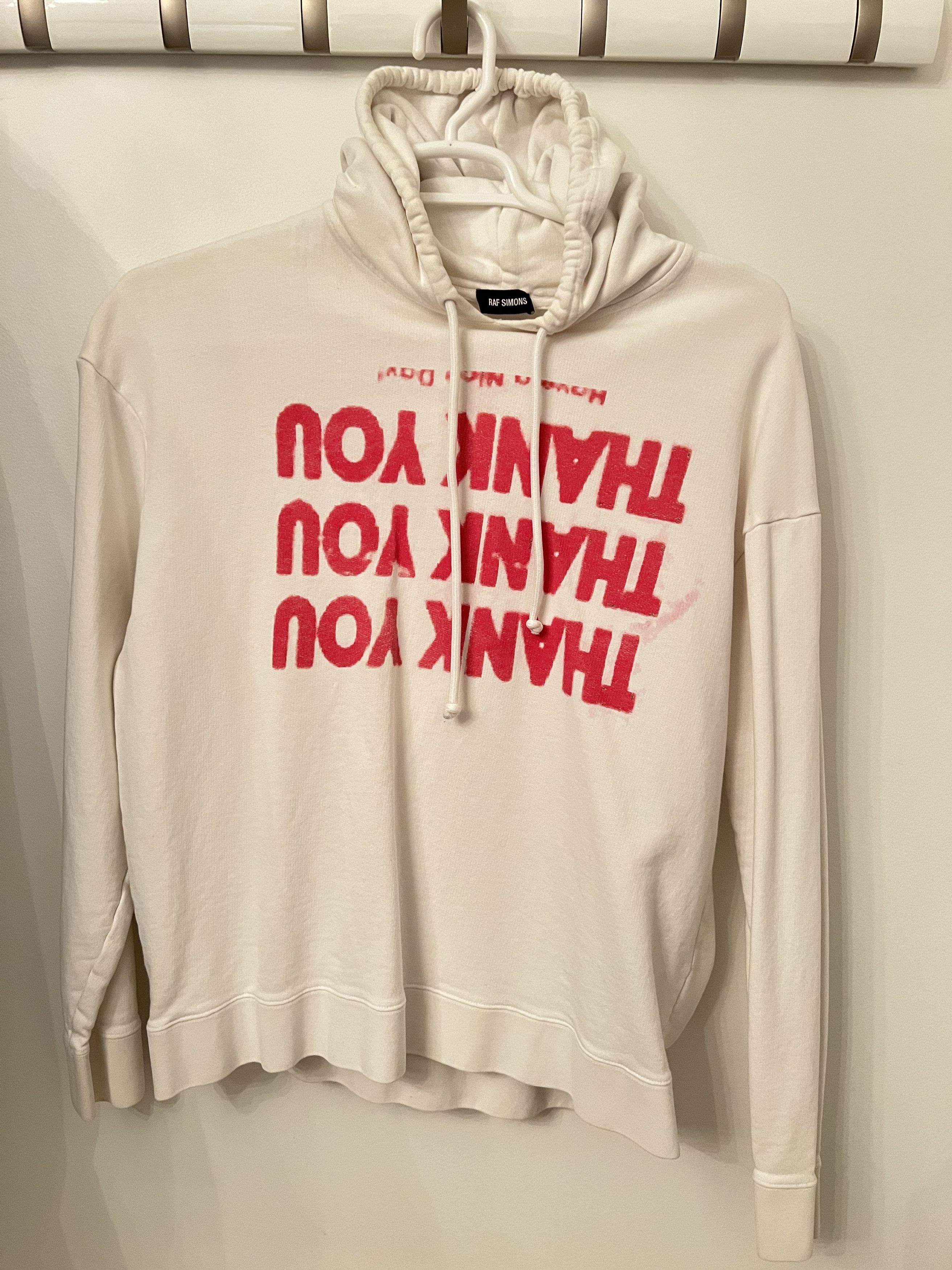 Raf simons thank you hoodie on sale