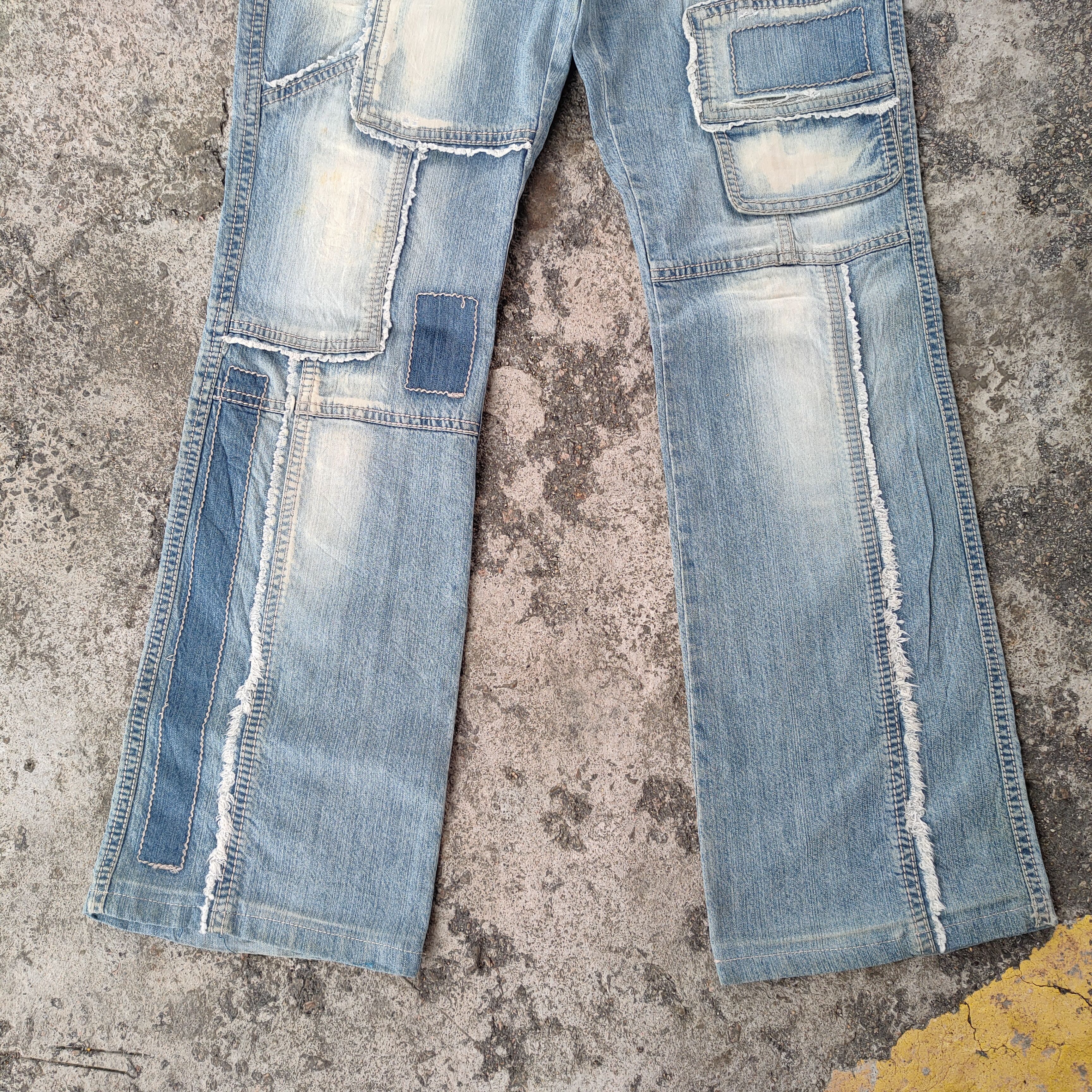 Japanese Brand × Jean × Vintage FLARE VINTAGE ROSS WOMAN FADED RIPPED JEANS DENIM PANTS Size US 28 / EU 44 - 3 Thumbnail
