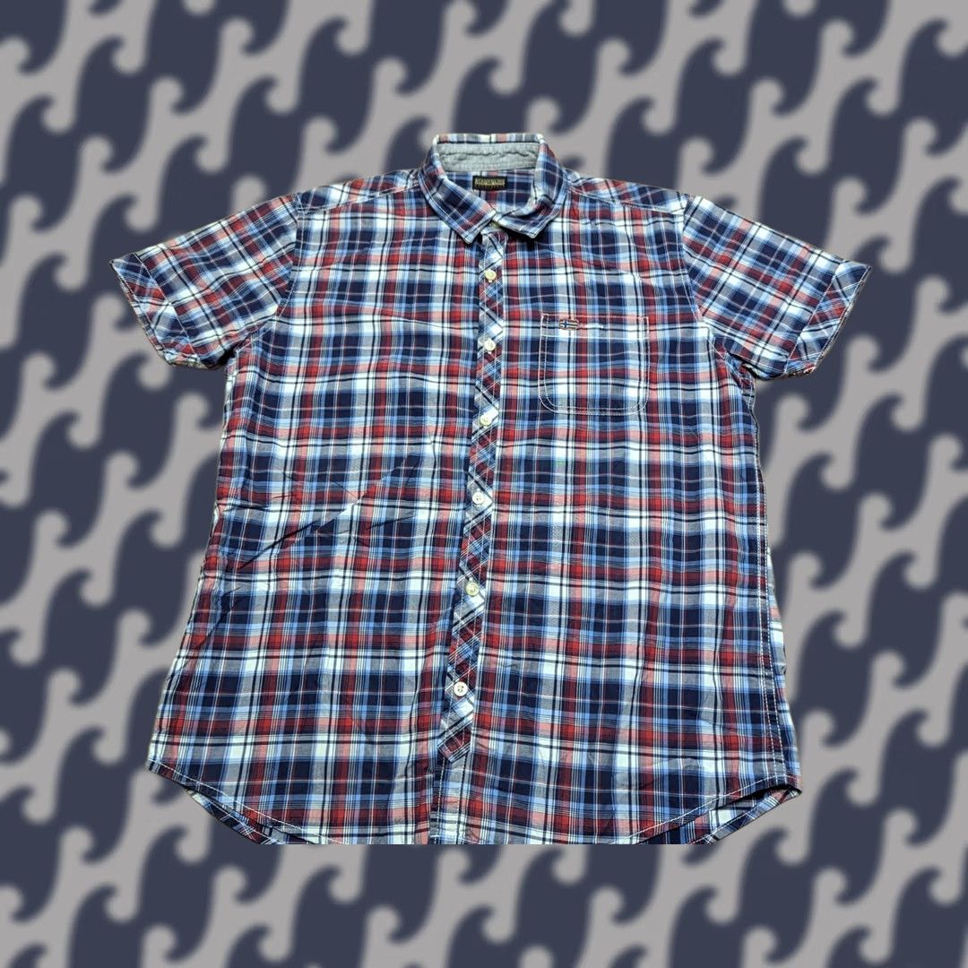 Napapijri Napapijri Button Up Shirt Mens M Regular Fit Short Sleeve Plaid Check Multicolor Cotton Canvas Casual Mens Size US M / EU 48-50 / 2 - 1 Thumbnail