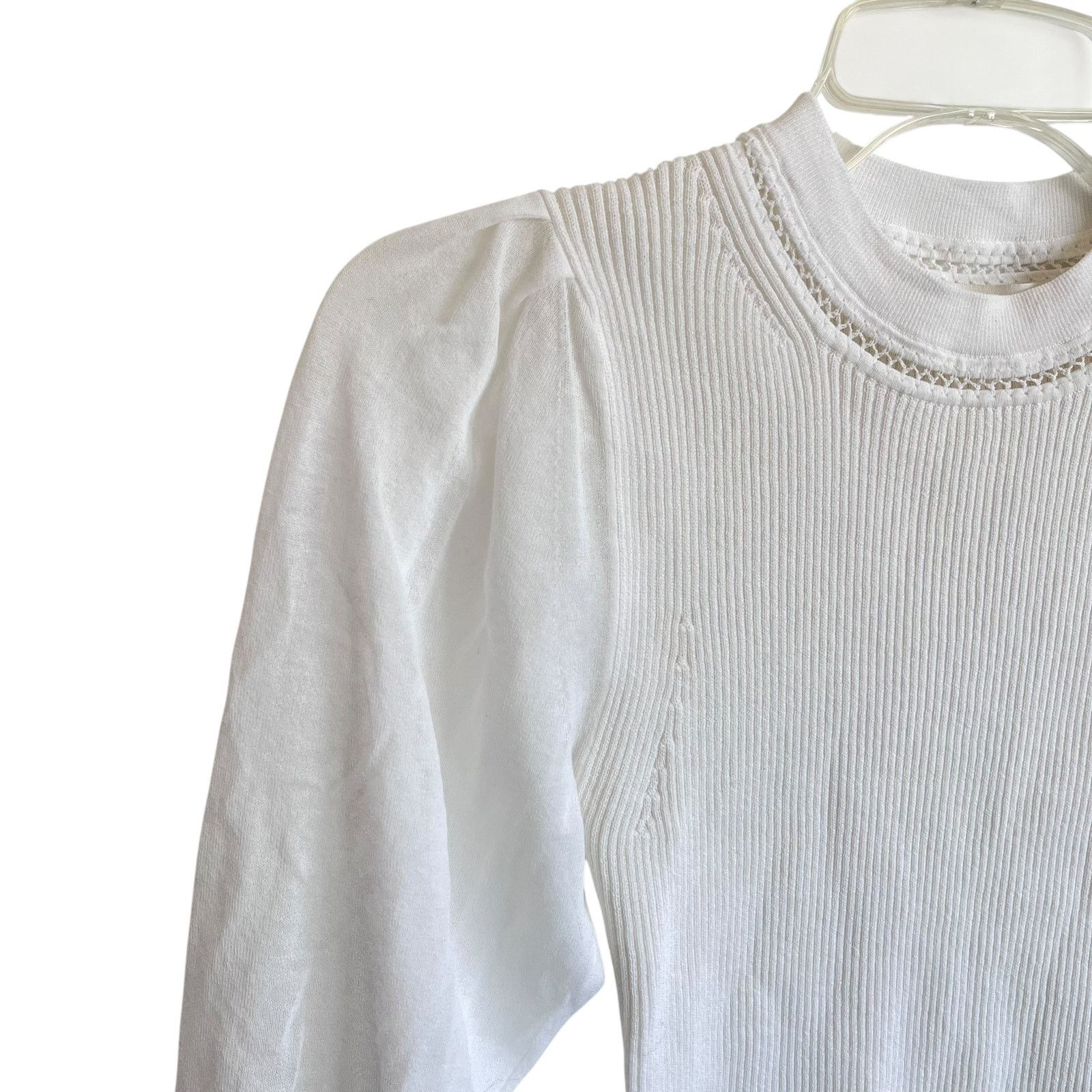 Jonathan Simkhai Jonathan Simkhai Veronica Ribbed Puff Sleeve Sweater Size XS / US 0-2 / IT 36-38 - 4 Thumbnail