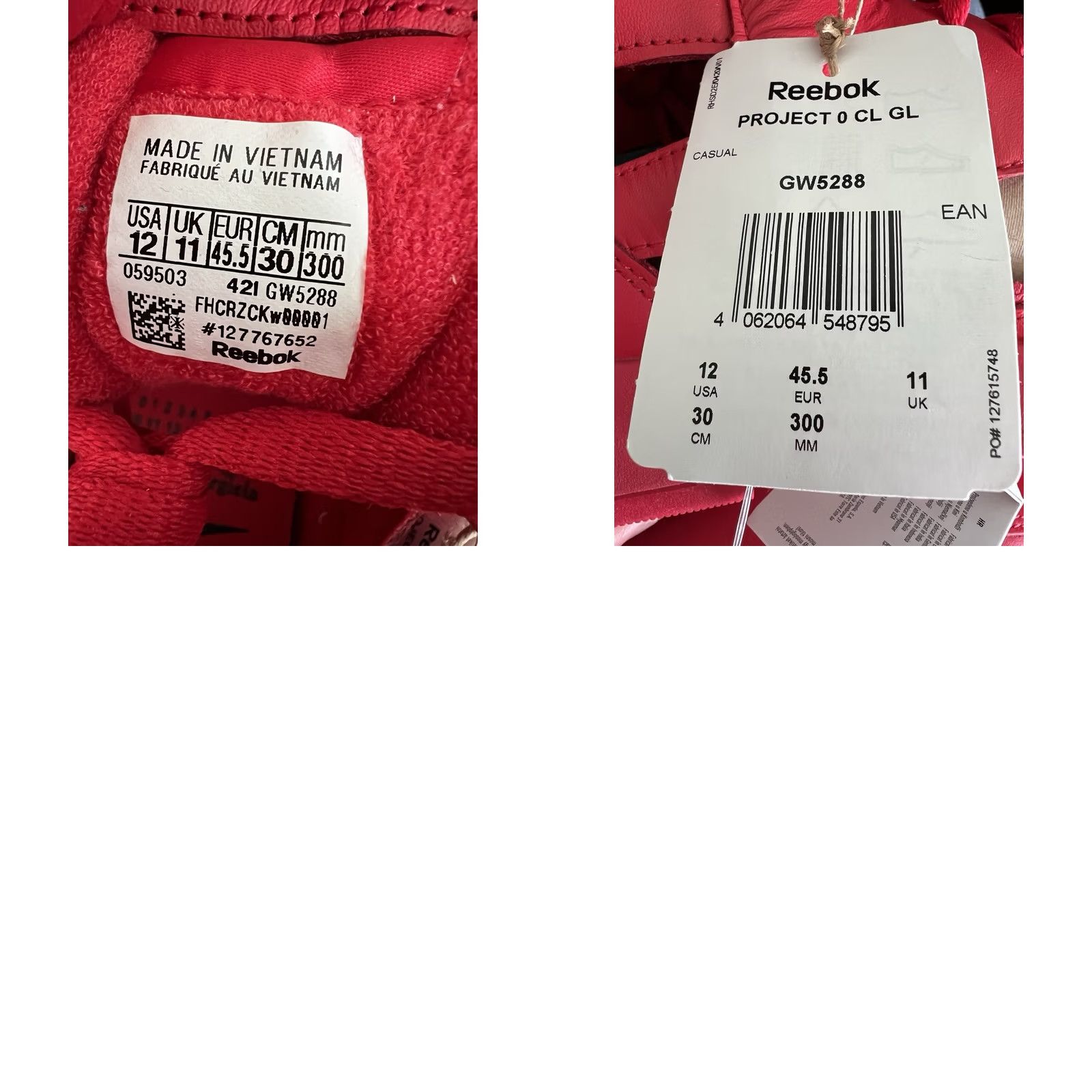 Maison Margiela MAISON MARGIELA x REEBOK CLASSIC SNEAKERS TABI Red US 12, UK 11, EU 45.5 Men Sneaker Leather Vintage? No — New with tags and without box. Size US 11 / EU 44 - 8 Thumbnail