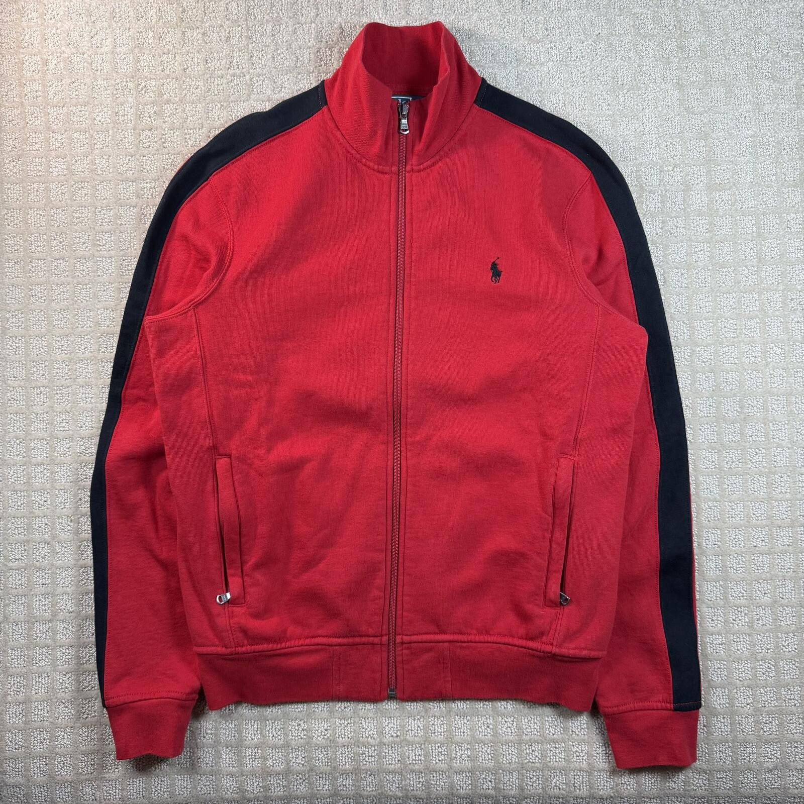 Polo Ralph Lauren Vintage Polo Ralph Lauren Track Jacket Red Black Medium Size US M / EU 48-50 / 2 - 1 Thumbnail