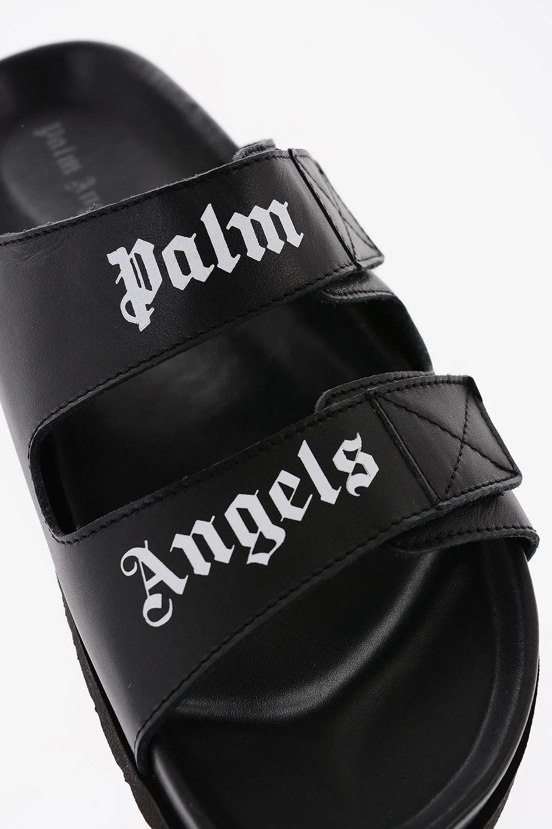 Palm Angels og1mm0326 Leather Sliders in Black Size US 5 / IT 35 - 4 Thumbnail