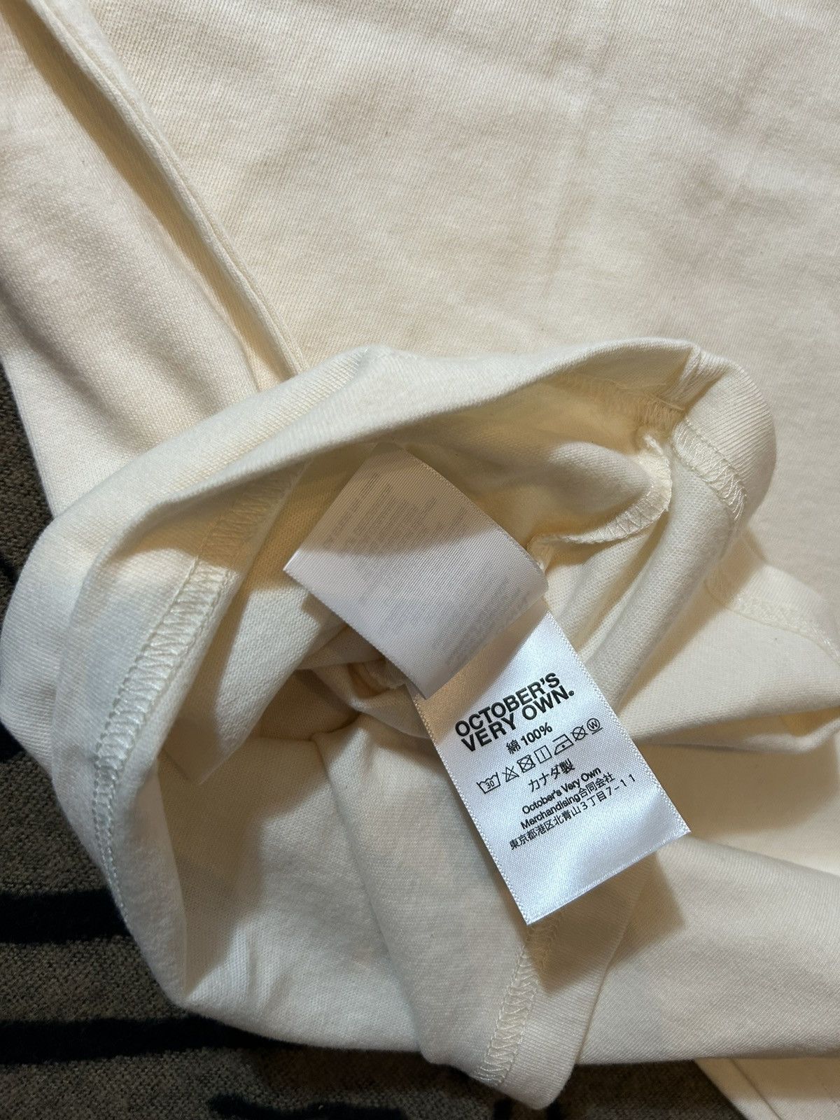October's Very Own 2020 Cream Garment Dye Tshirt Size US L / EU 52-54 / 3 - 7 Thumbnail