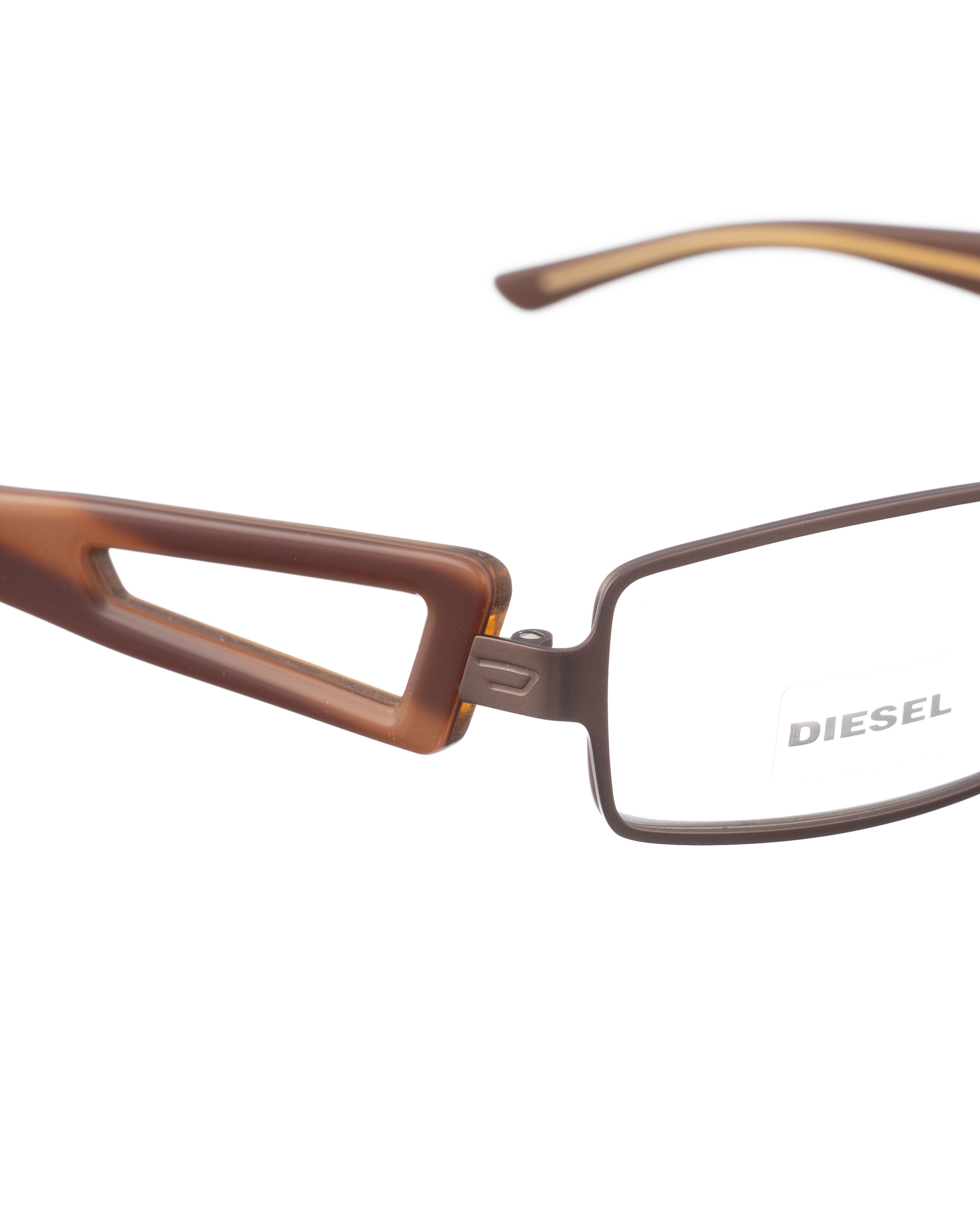 Diesel Diesel 00s Brown Matte Glasses with Temples with Cut Outs Size ONE SIZE - 1 Thumbnail