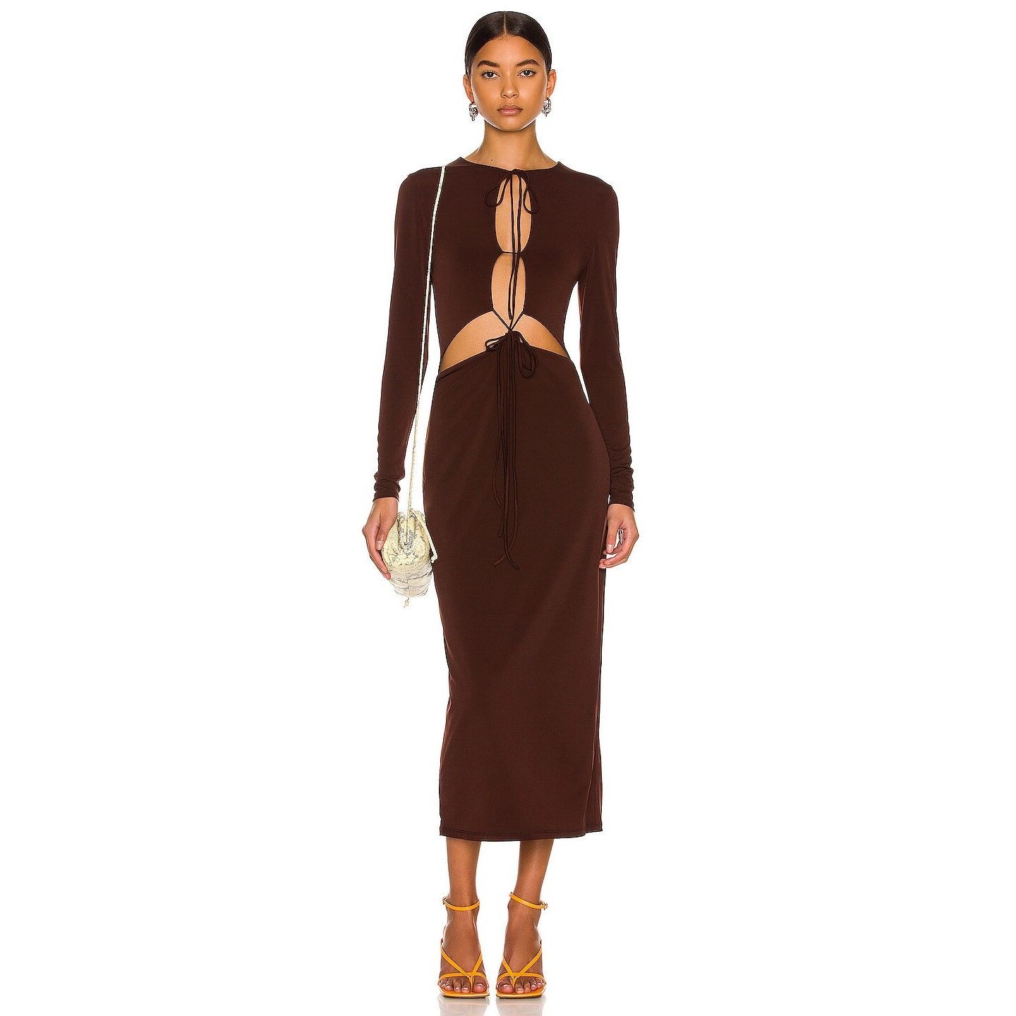 AYA MUSE Aya Muse Perugia Dress long sleeve brown size large L Size L / US 10 / IT 46 - 15 Thumbnail