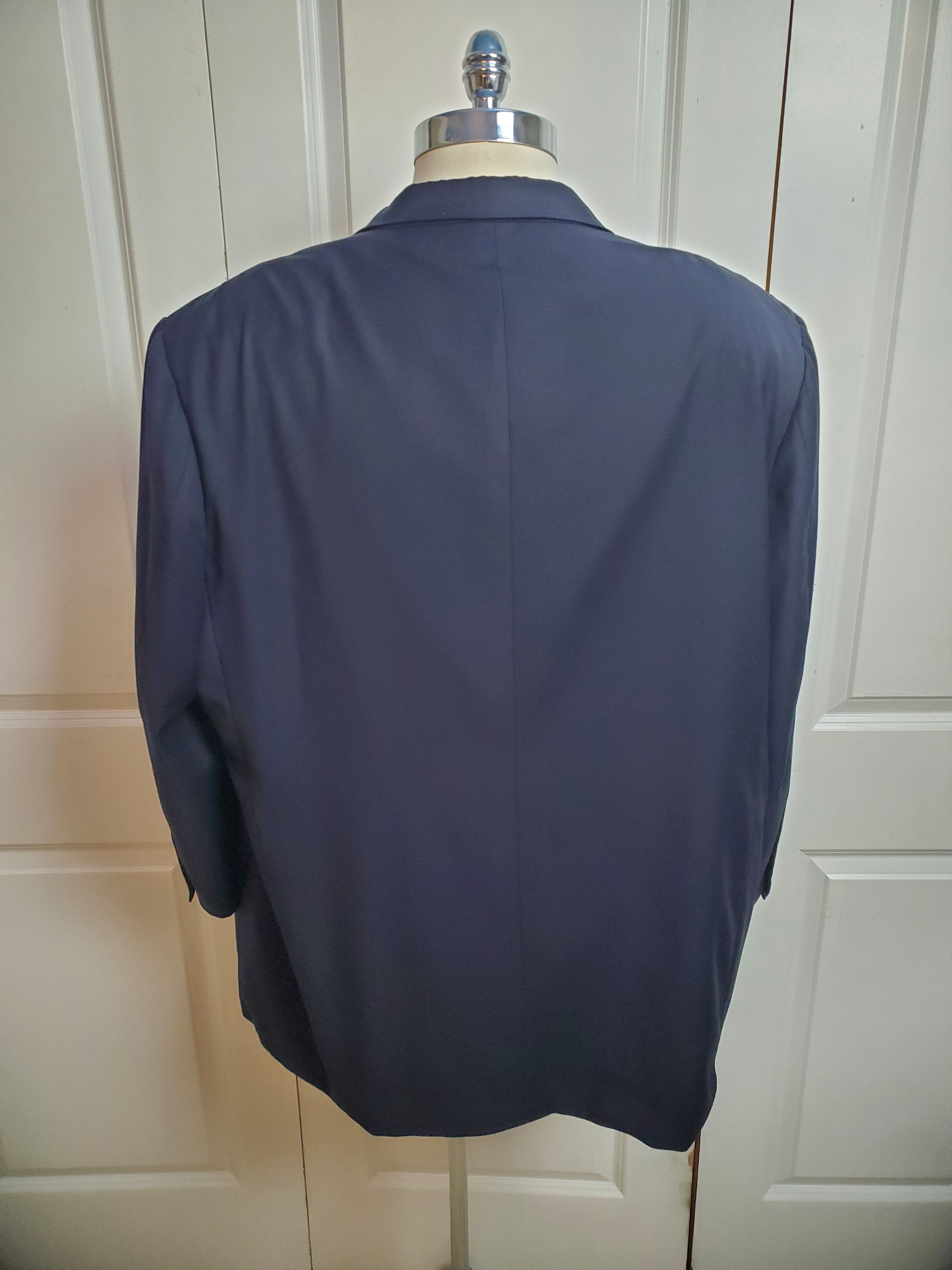 Other Dormeuil Amadeus 50R - 52R Blue Super 100s Wool Mens Suit Size 50R - 4 Thumbnail