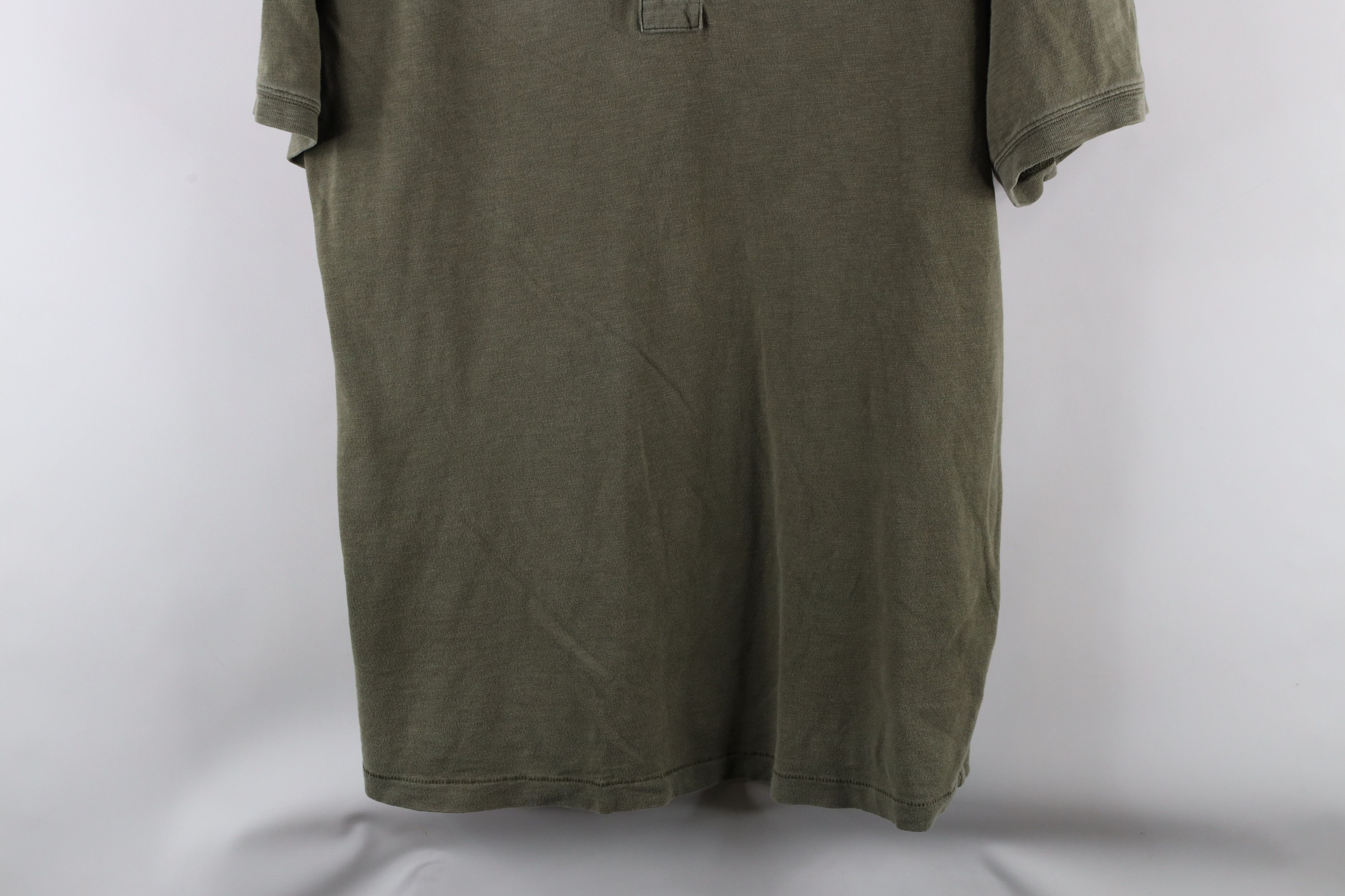 J.Crew × Vintage J Crew Garment Dyed Knit Slub Cotton Yarn Henley T-Shirt Size US L / EU 52-54 / 3 - 3 Thumbnail