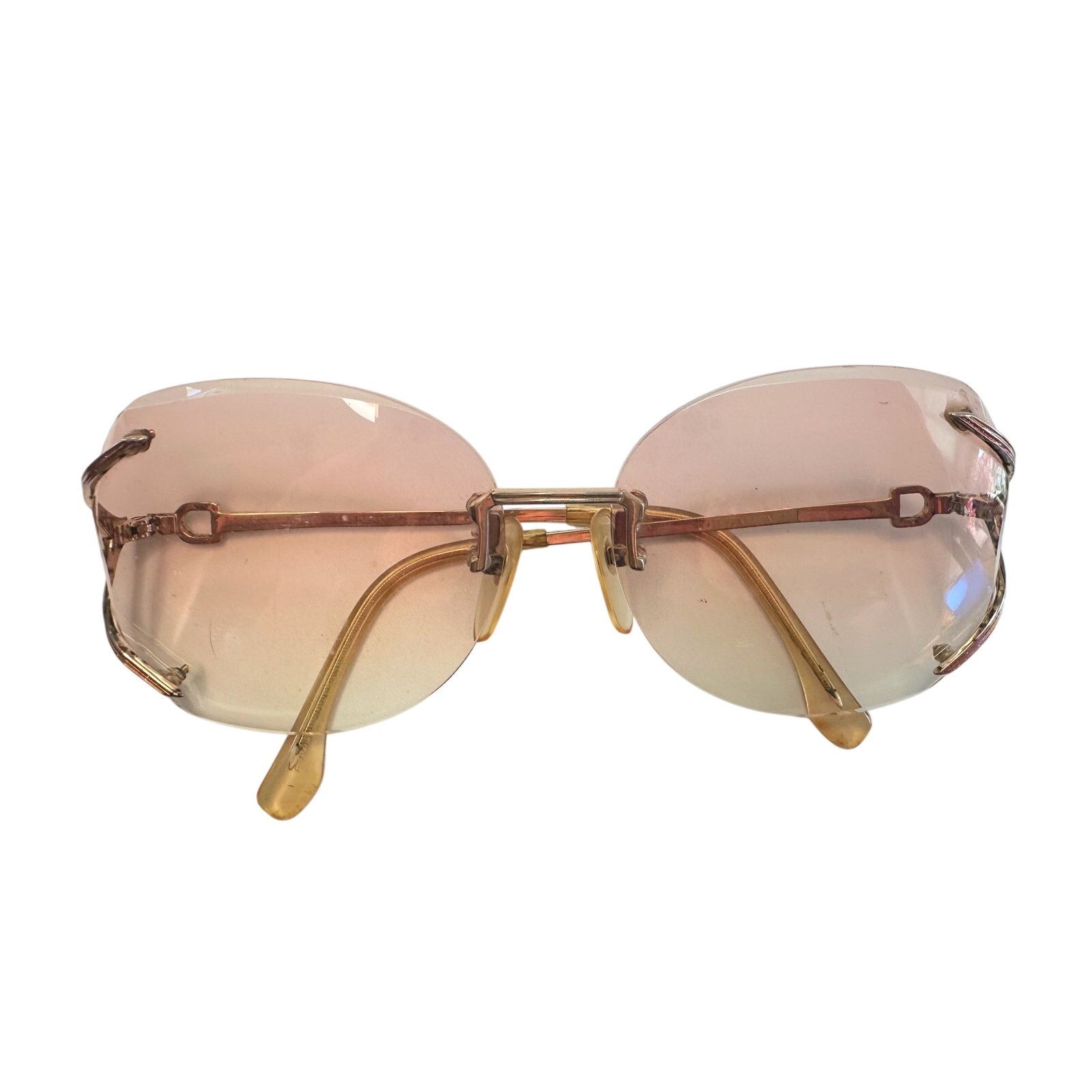 Yves Saint Laurent YSL - Yves Saint Laurent Amber Rose Rimless Sunglasses Size ONE SIZE - 3 Thumbnail