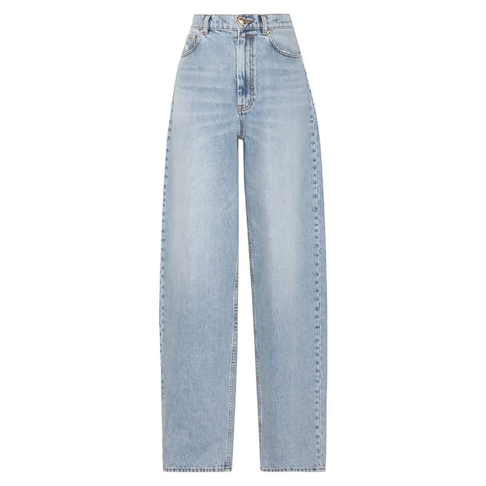 Zimmermann oc11z0525 Faded High Rise Wide Leg Jeans in Light Blue Size 25" / US 0 / IT 36 - 1 Thumbnail