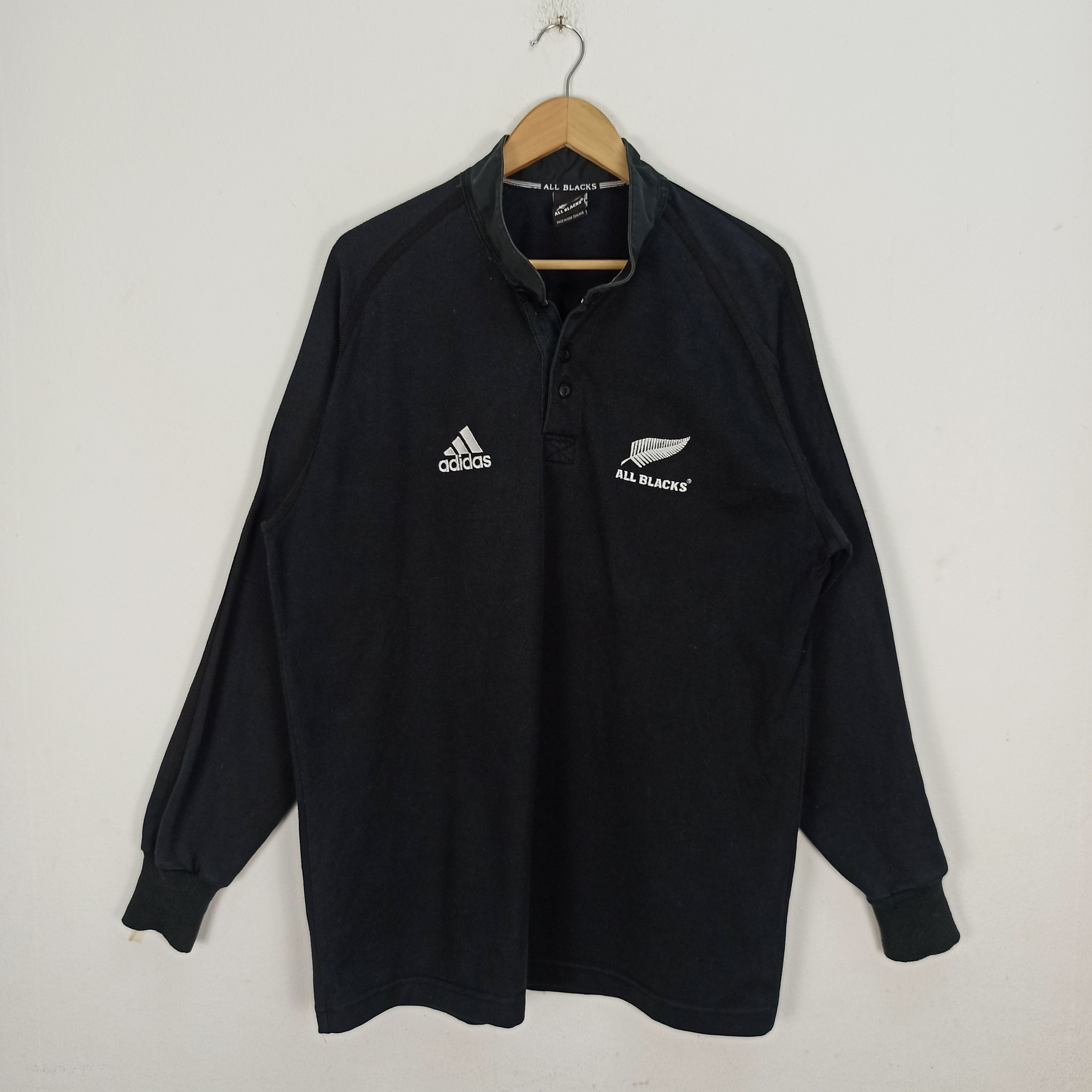 Adidas × All Blacks Rare All Black X Adidas Rugby Long Sleeve Size US XL / EU 56 / 4 - 1 Thumbnail