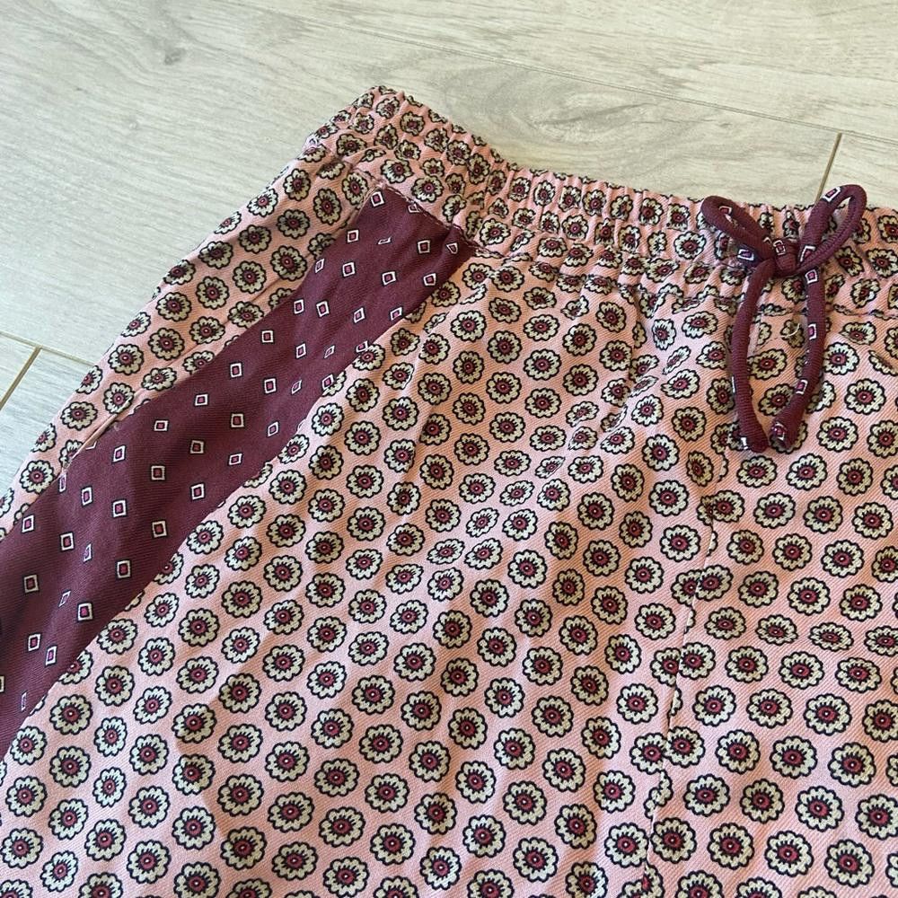 Zara Zara Red and Pink Floral Patterned Pants Size US 26 / EU 42 - 2 Thumbnail