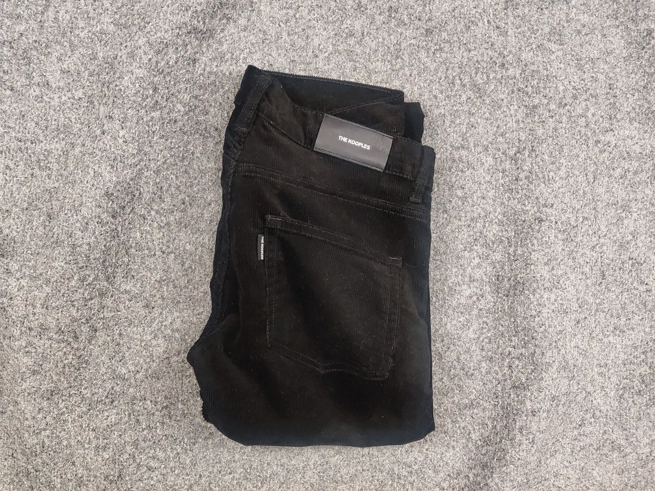 The Kooples The kooples Black Cordurou Straight Fit Trouser Pants Size US 30 / EU 46 - 1 Thumbnail
