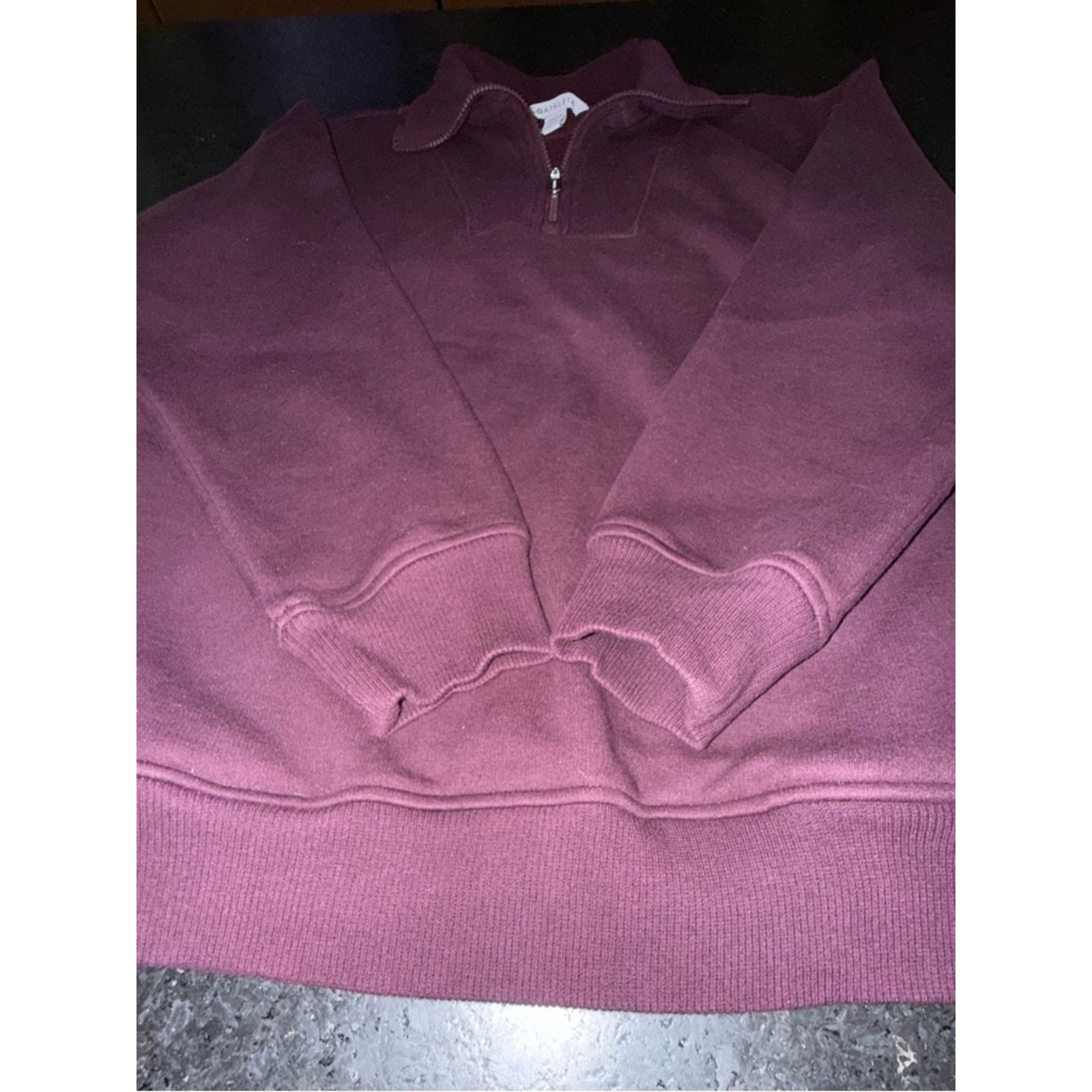 Athleta ATHLETA FOREVER FLEECE PLUM 1/4 ZIP COLLARED SWEATSHIRT SZ M Size M / US 6-8 / IT 42-44 - 7 Thumbnail