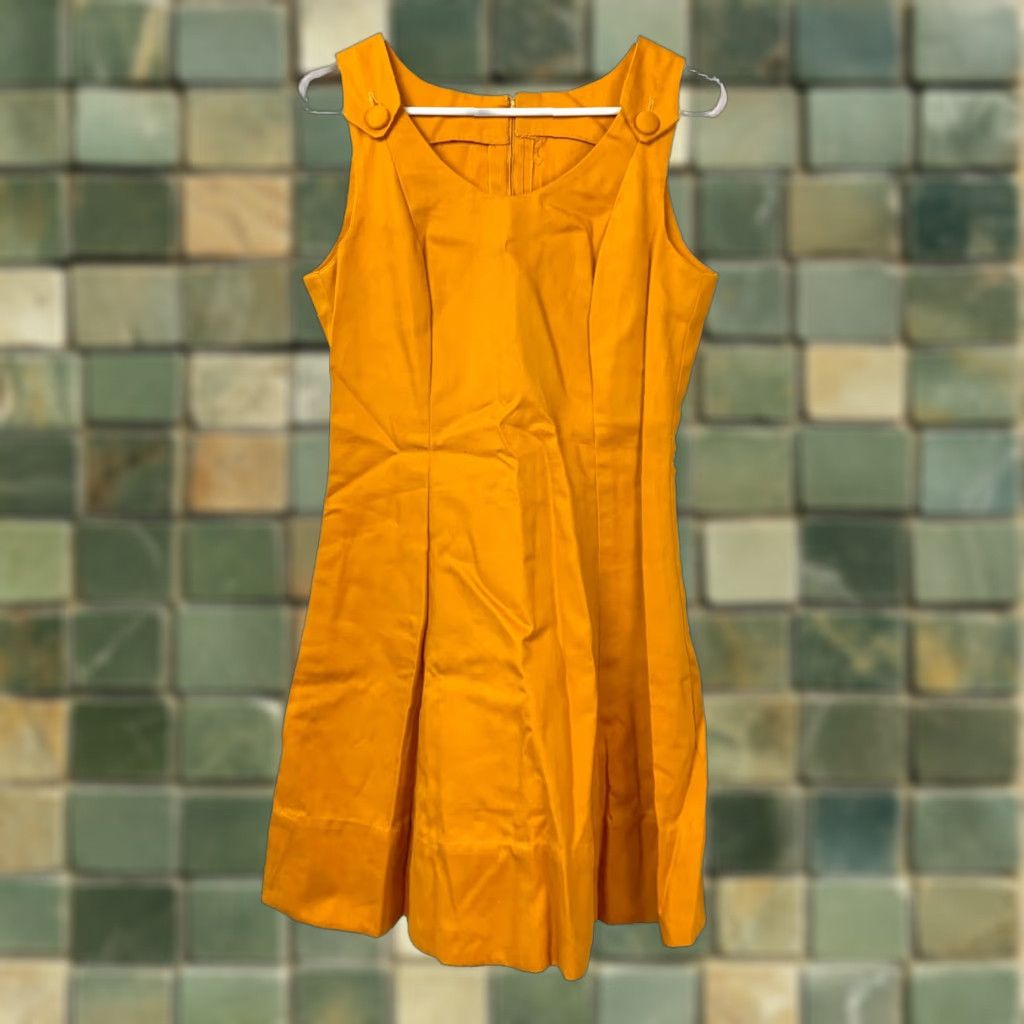 Vintage **Vintage 1960s Handmade Gold Yellow Chest 33" Sheath Dress** User: Vintage 1960s Handmade Gold Yellow Chest 33" Sheath Dress Size 29" - 1 Thumbnail