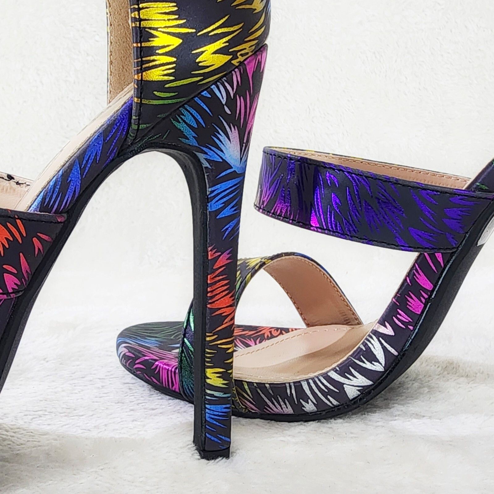 Other Festive Colorful Metallic Reflective Triple Strap Mini Platf Size US 8.5 / IT 38.5 - 6 Thumbnail