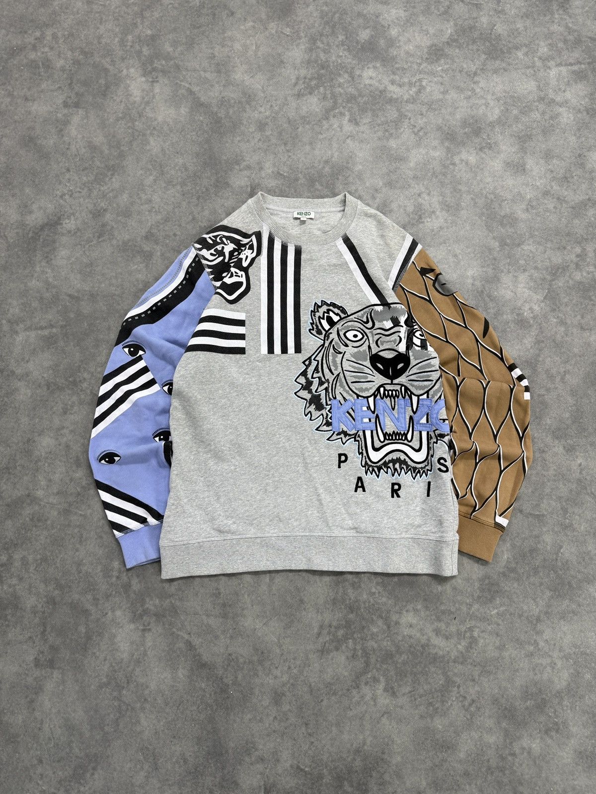 Kenzo Multicolor crewneck kenzo allover print lion eiffel tower Size US S / EU 44-46 / 1 - 1 Thumbnail