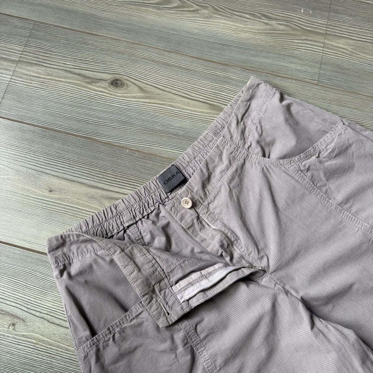 OSKA OSKA Wide Barrel Leg Balloon Trousers Checkered Grey Size 34" / US 12 / IT 48 - 11 Thumbnail