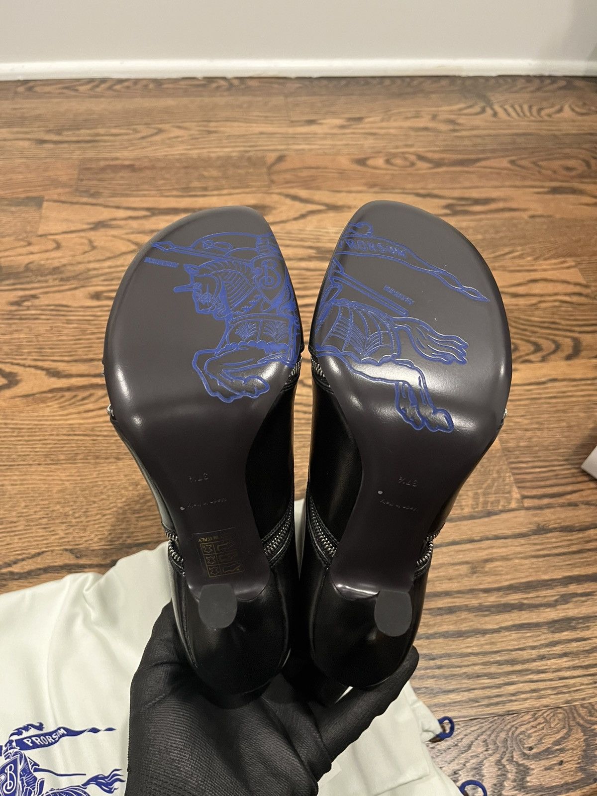 Burberry Burberry Leather Peep Boots Size US 7.5 / IT 37.5 - 14 Thumbnail