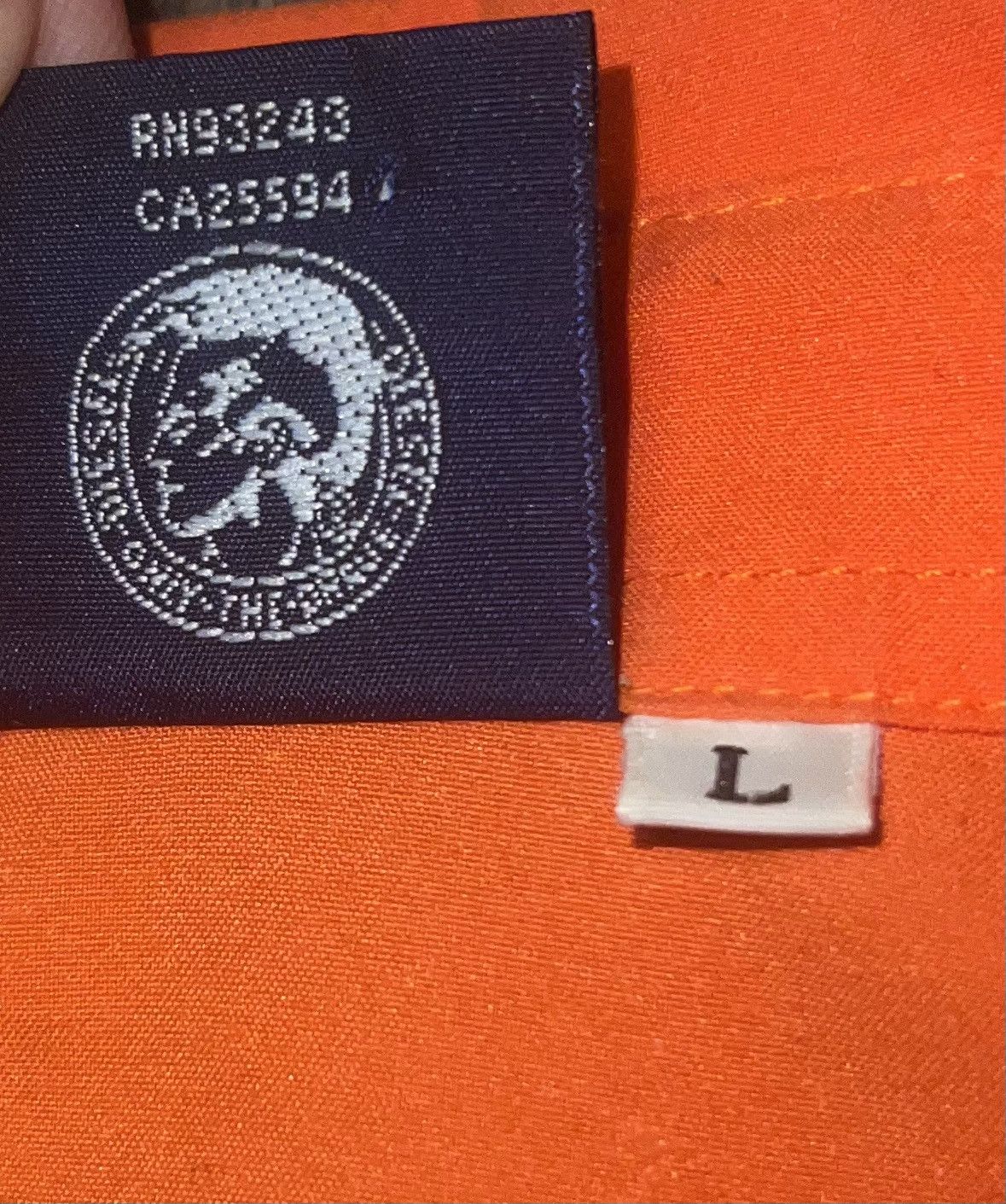 Diesel Vintage Diesel Orange Button Up Shirt Size Large Size US L / EU 52-54 / 3 - 5 Thumbnail