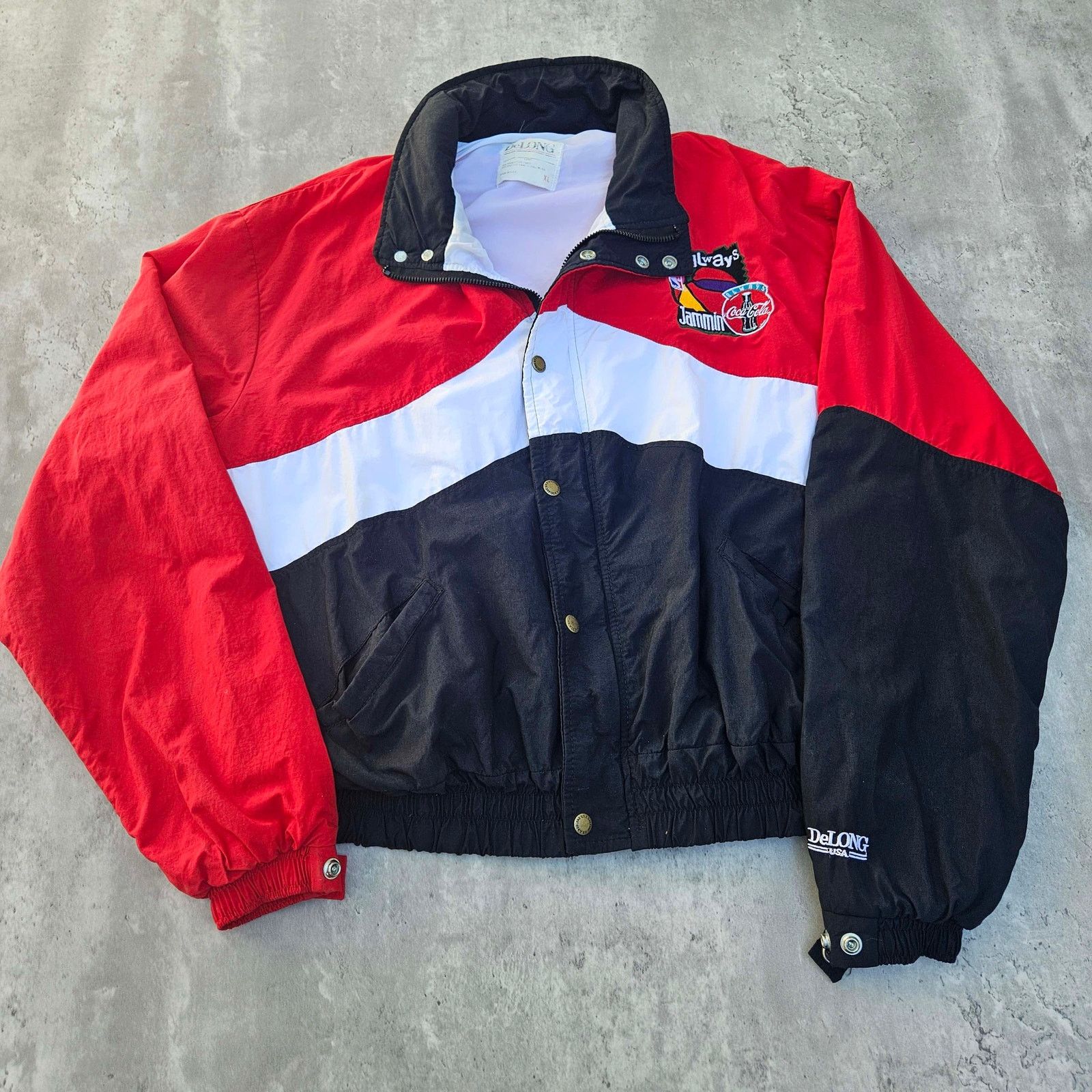 Delong Vintage 1990's DELONGAlways Jammin NBA Jacket 90s Men's XL Size US XL / EU 56 / 4 - 1 Thumbnail