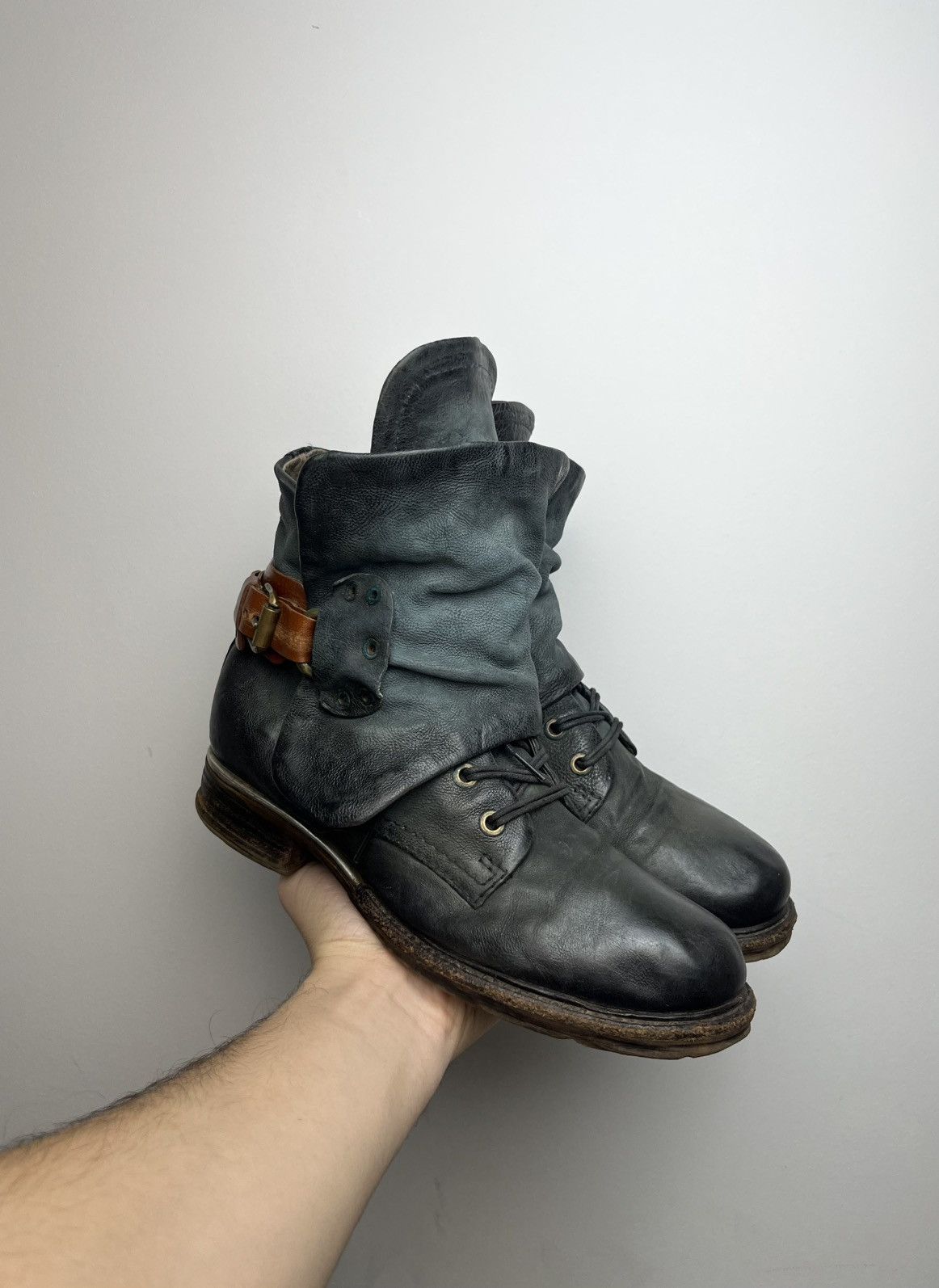 A.S.98 A.S 98 Avant Garde Leather Ankle Biker Belted Boots Women’s Size US 7 / IT 37 - 1 Thumbnail