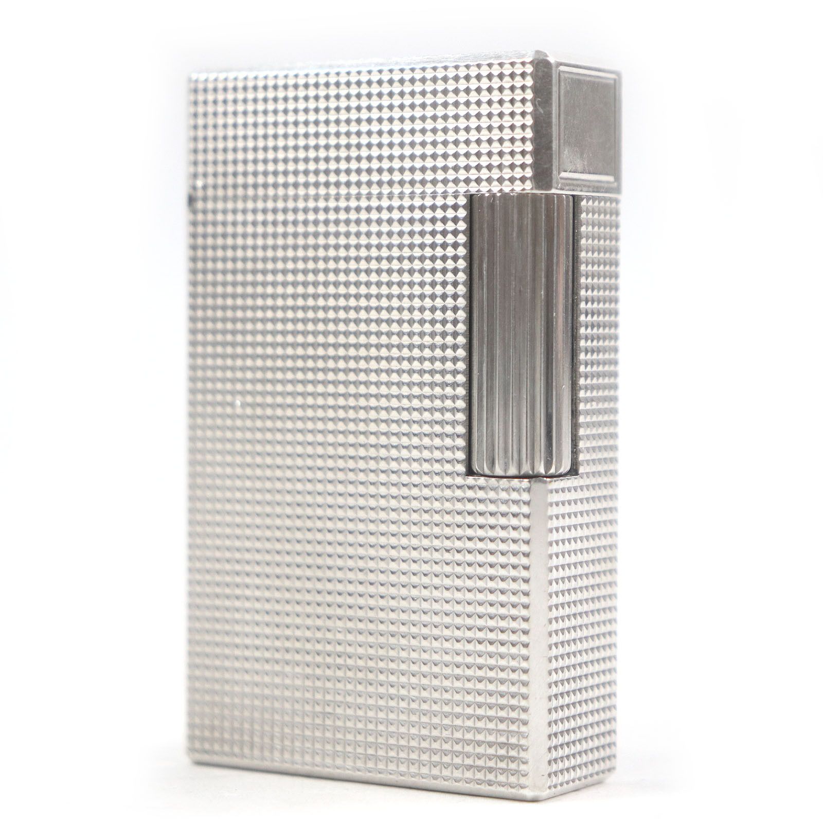 Other Other Dupont Diamond Pattern Silver Lighter Metal Lighter Size ONE SIZE - 1 Thumbnail