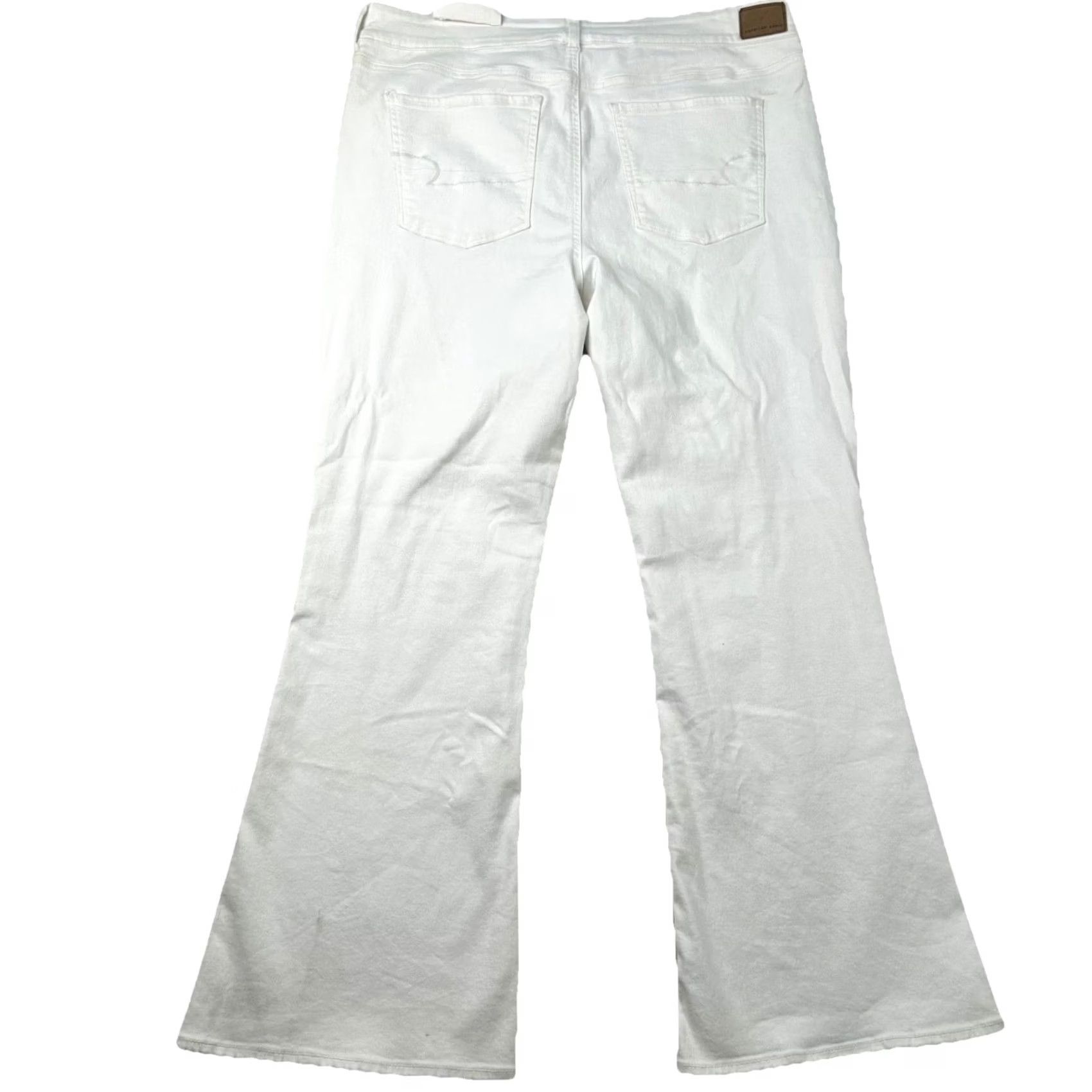 American Eagle Outfitters American Eagle Womens 20 Reg Hi-Rise Artist Flare Bell Bottom Jeans Disco White Size 26" / US 2 / IT 38 - 2 Thumbnail