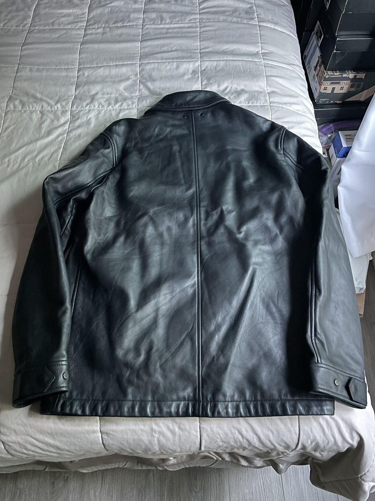 Louis Vuitton Louis Vuitton Satellite Black Leather Jacket Size US M / EU 48-50 / 2 - 14 Thumbnail