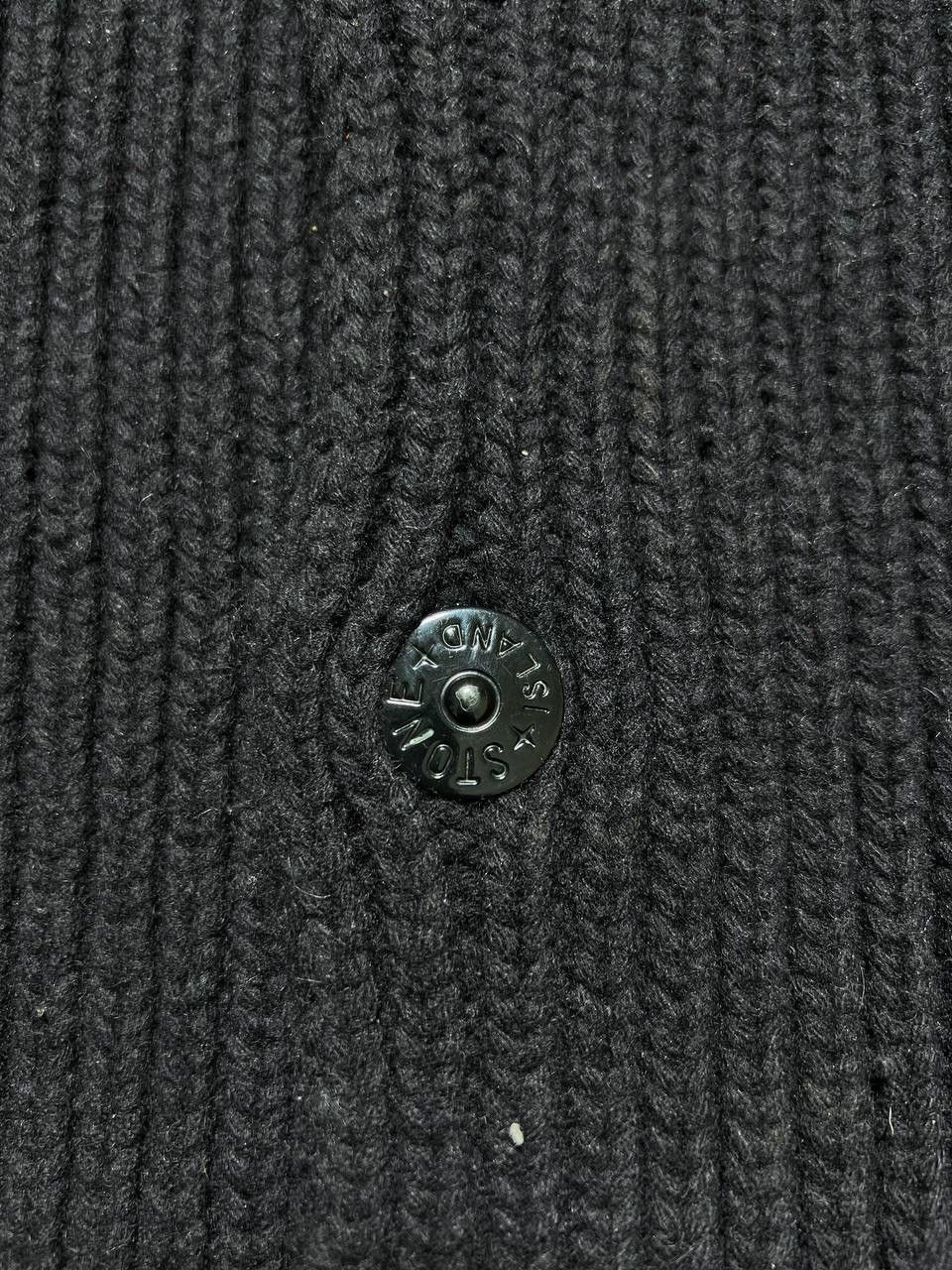 Stone Island Stone Island 2005 Heavyweight Wool Knit Spellout Cardigan Size US L / EU 52-54 / 3 - 6 Thumbnail