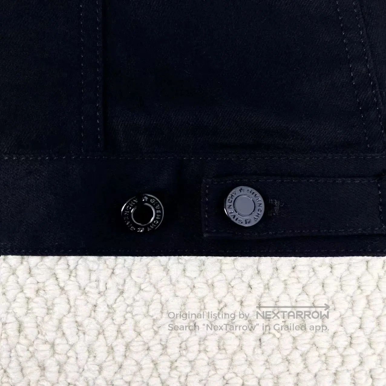 Givenchy givenchy black leather sleeve denim jacket. Size US M / EU 48-50 / 2 - 4 Thumbnail