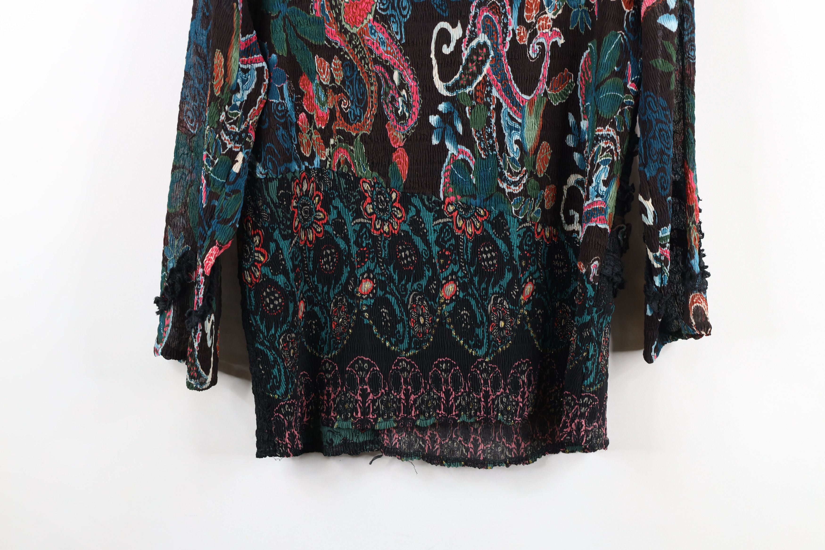 Vintage Vintage 90s Y2K Babydoll Bella Fairy Flower Shirt Top Size XL / US 12-14 / IT 48-50 - 15 Thumbnail