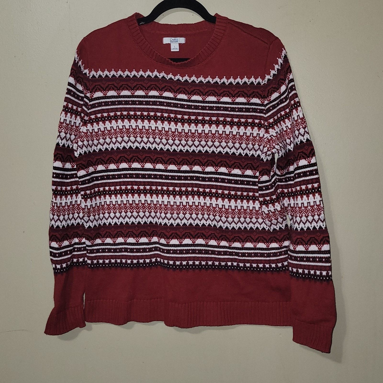 Croft & Barrow Classic Winter Sweater Medium Weight 21” P2P XL Orig $36 Size L / US 10 / IT 46 - 1 Thumbnail