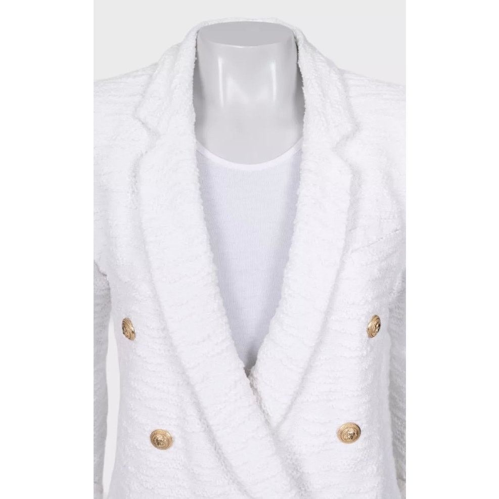 Balmain Balmain White Double-Breasted Jacket Sz.M/FR38 Size S / US 4 / IT 40 - 4 Thumbnail
