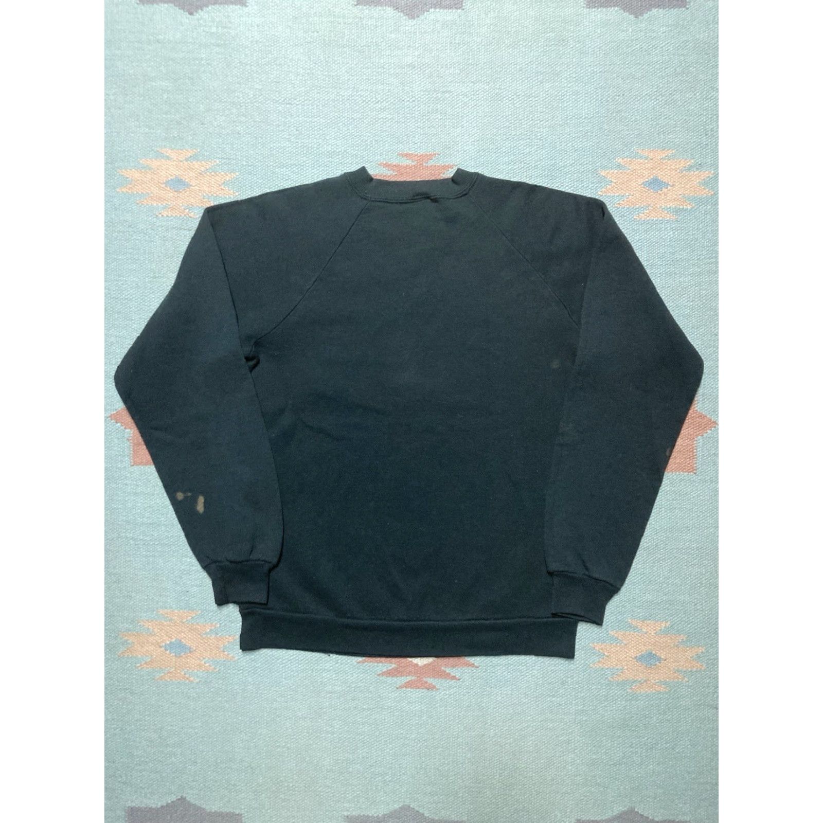 Jerzees VINTAGE 80s Jerzees Sweatshirt Lone Wolf Moon Night Stars Forest Animal Medium Crewneck Men Green Size US M / EU 48-50 / 2 - 6 Thumbnail