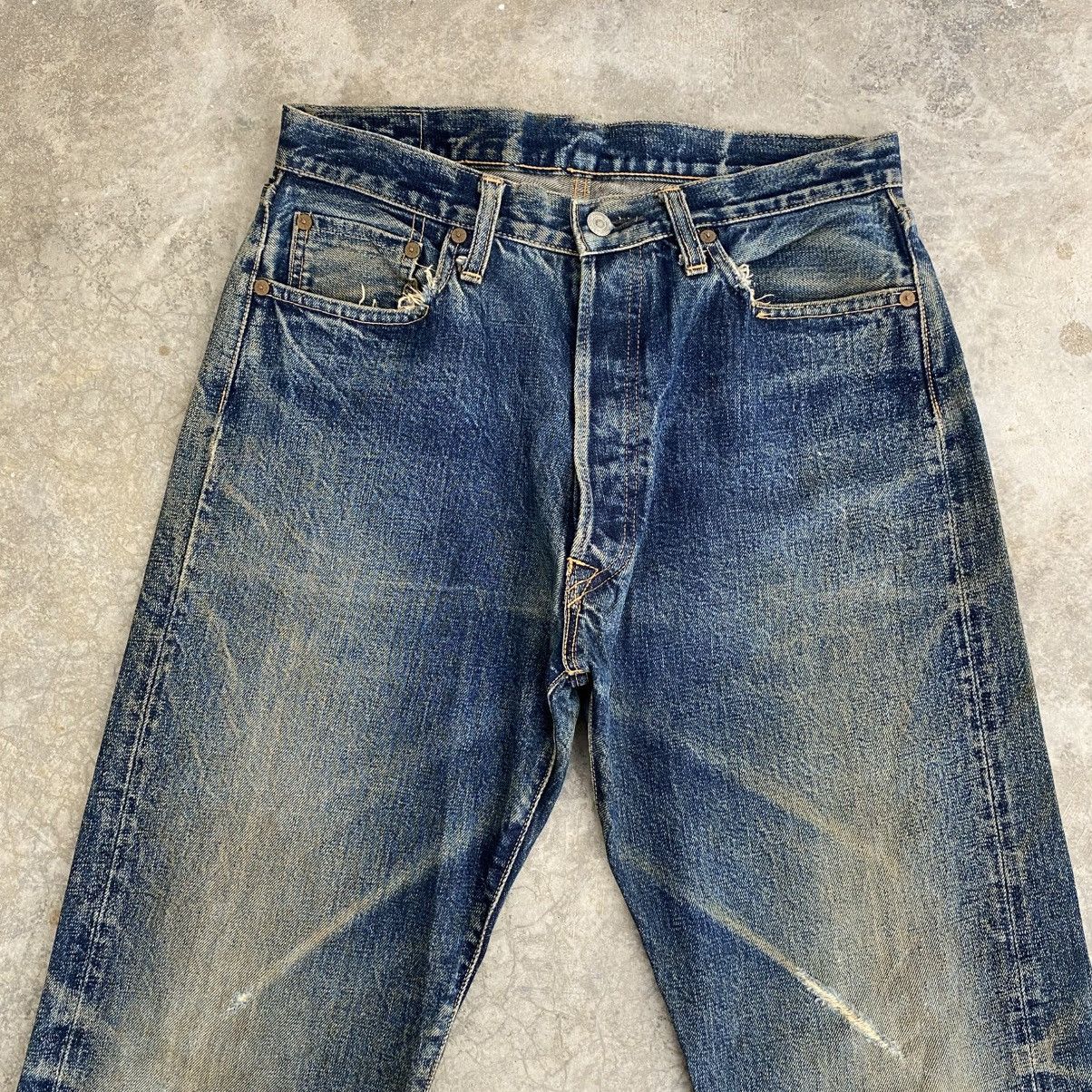 Denime Vintage Denime Japan Faded Blue Distressed Selvedge Jeans Size US 31 - 4 Thumbnail