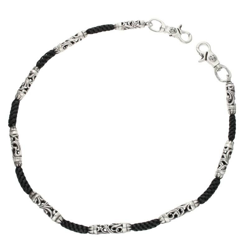 image of Chrome Hearts Roller & Rope Link Wallet Chain in Silver, Men's